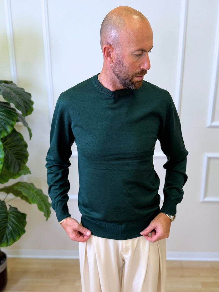 Maglioncino Girogola Basic Verdone