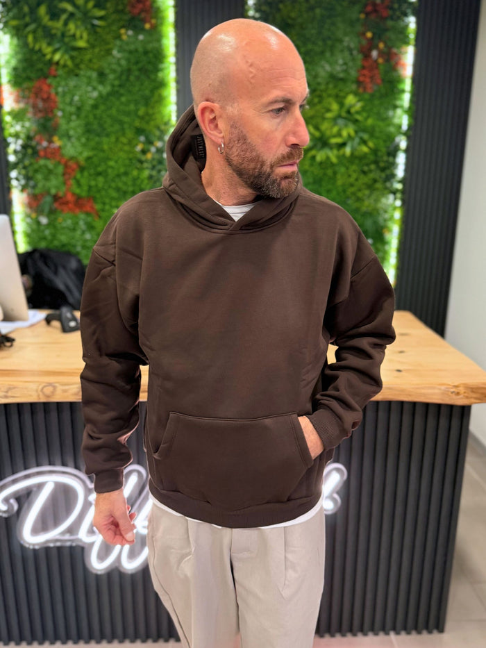 Felpa Boxy-Fit Marrone