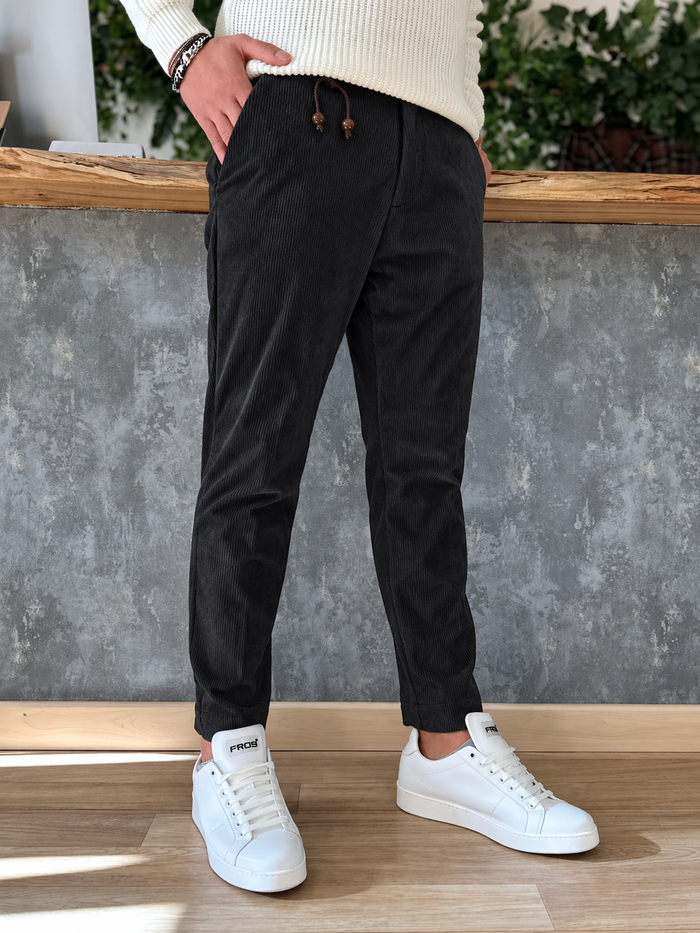 Pantalone in Velluto Milano Nero