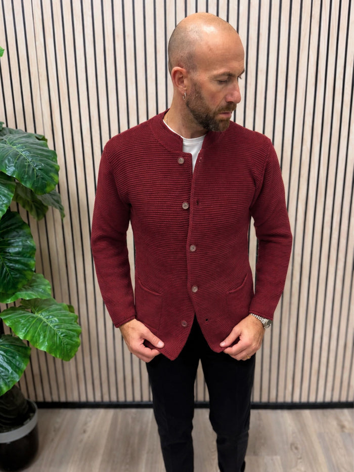 Cardigan Koreano Bordeaux