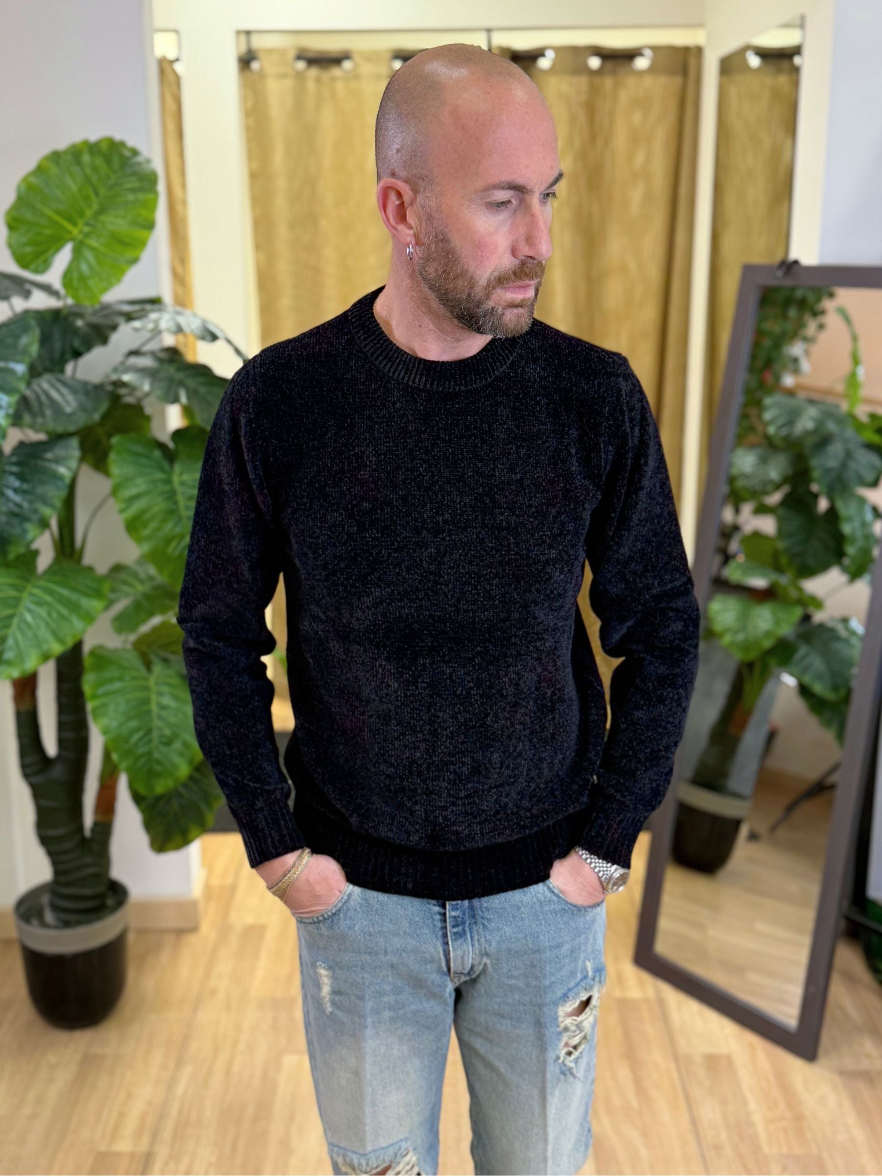 Maglioncino Ciniglia LP Nero