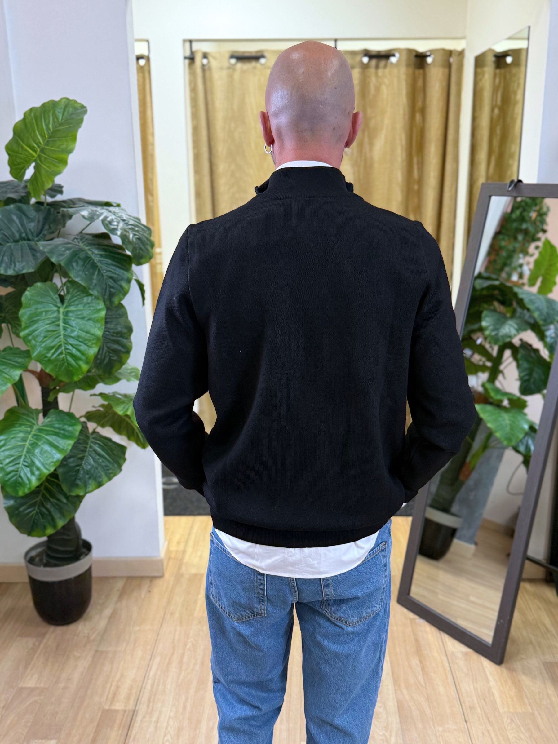 Cardigan Con Zip LP Nero