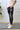 Jeans Skinny Strappato Nero