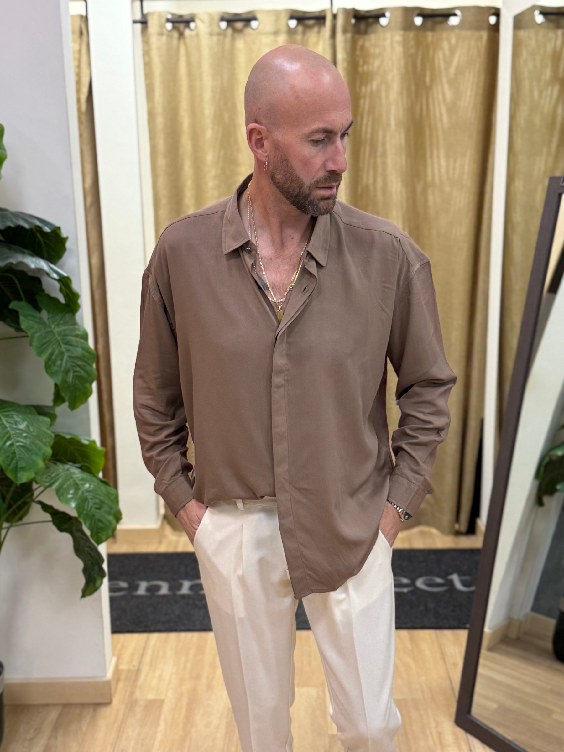 Camicia Over Pampero Fango