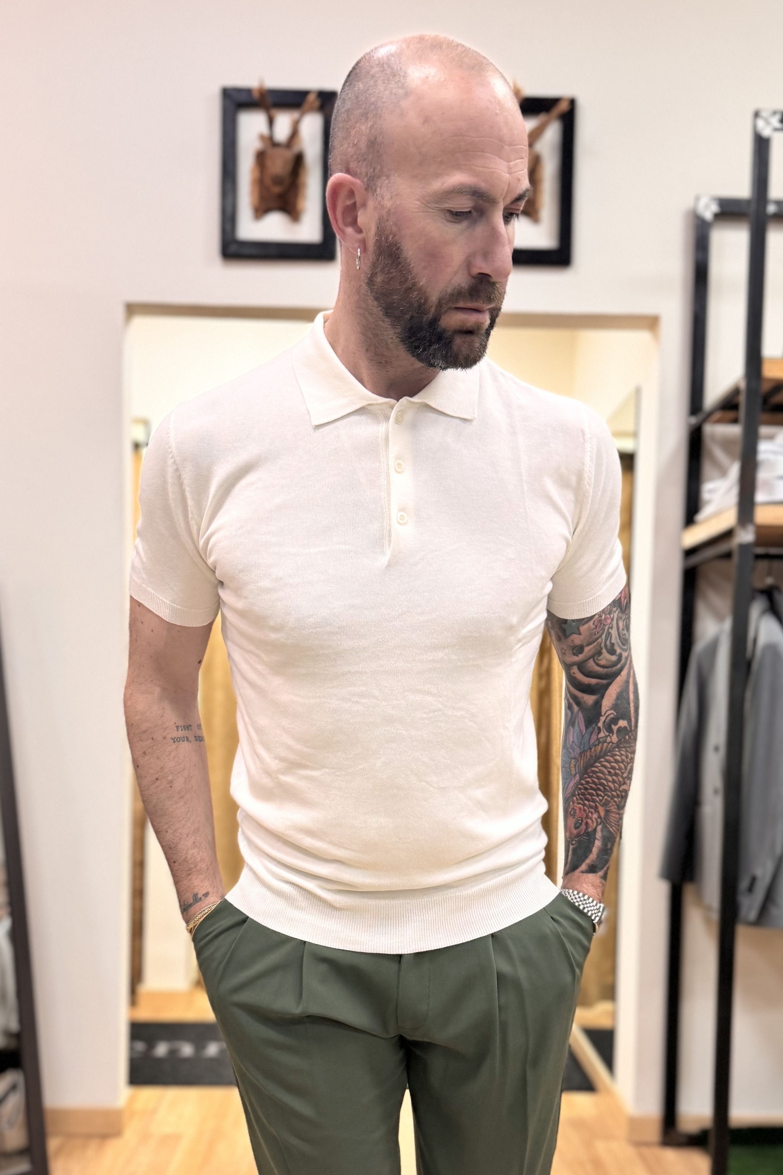 Polo In Filo Milano Bianco