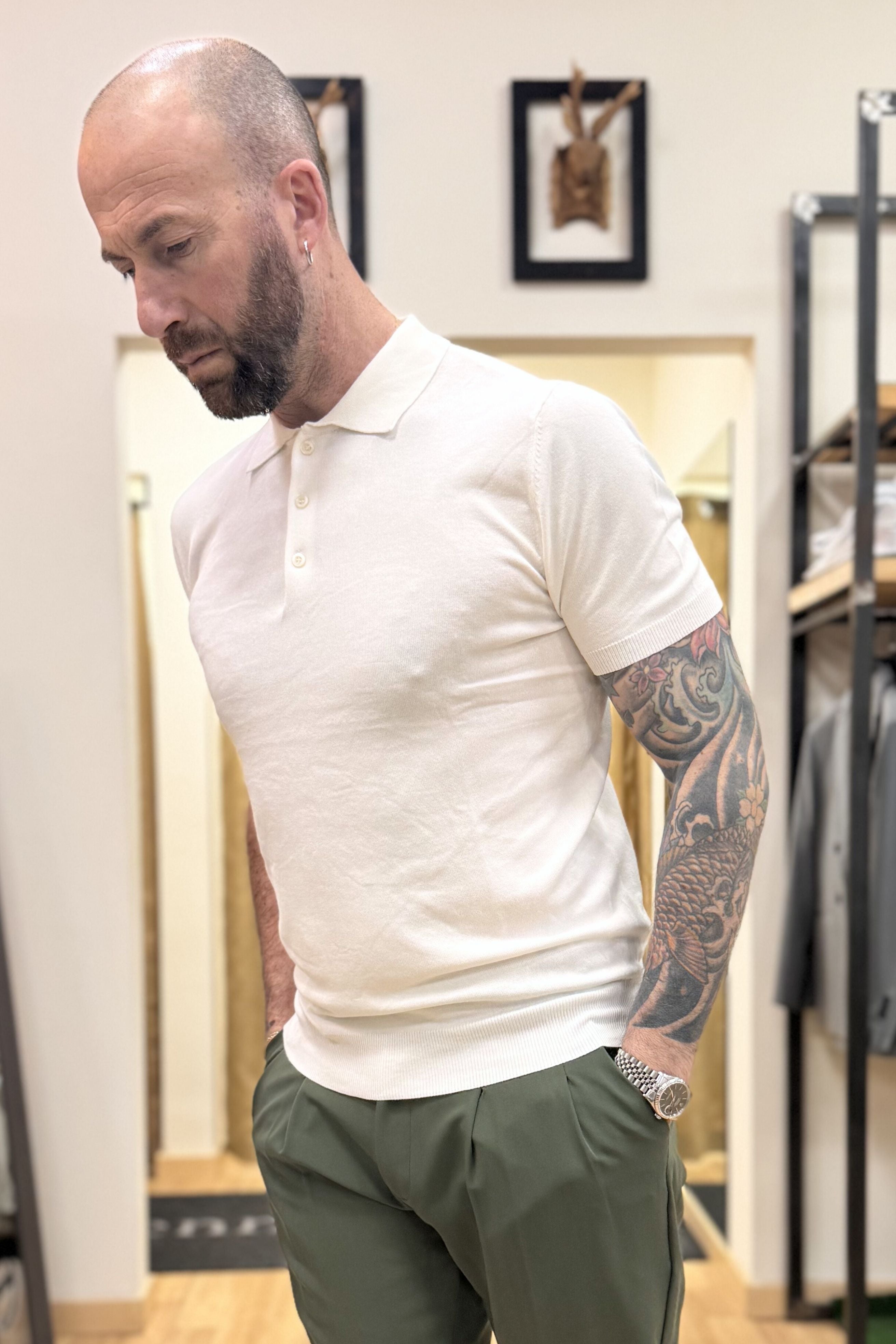 Polo In Filo Milano Bianco