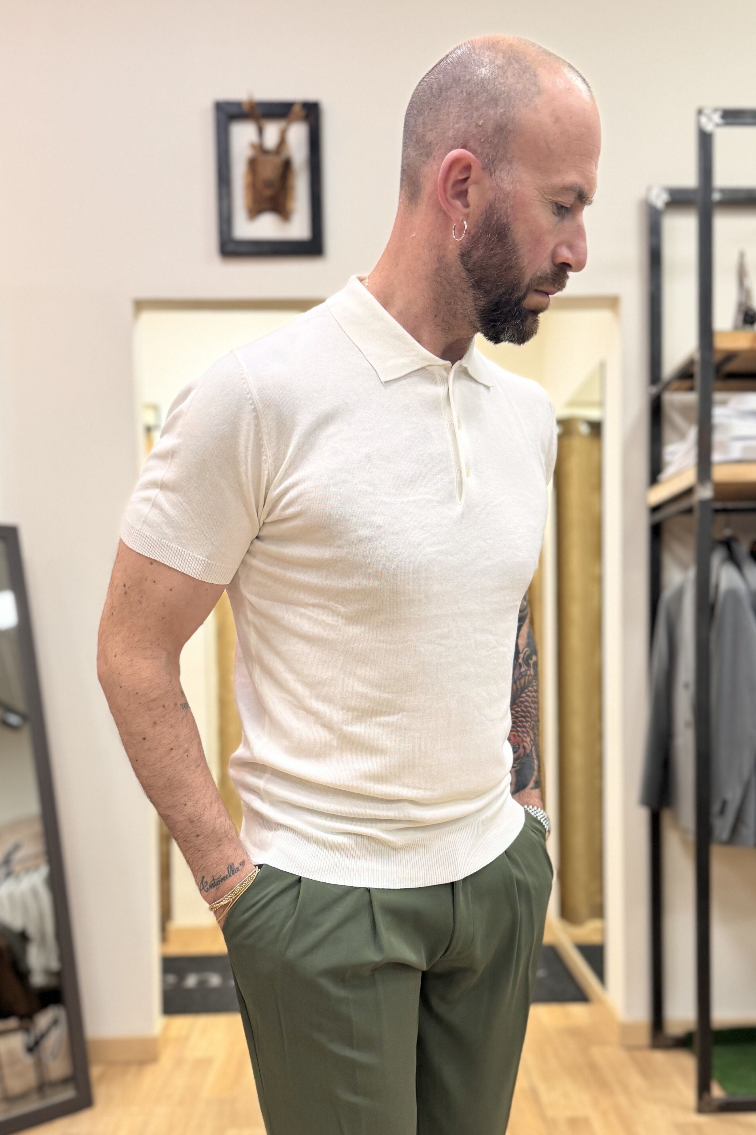Polo In Filo Milano Bianco
