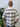 T-Shirt In Filo Rigata Grigio