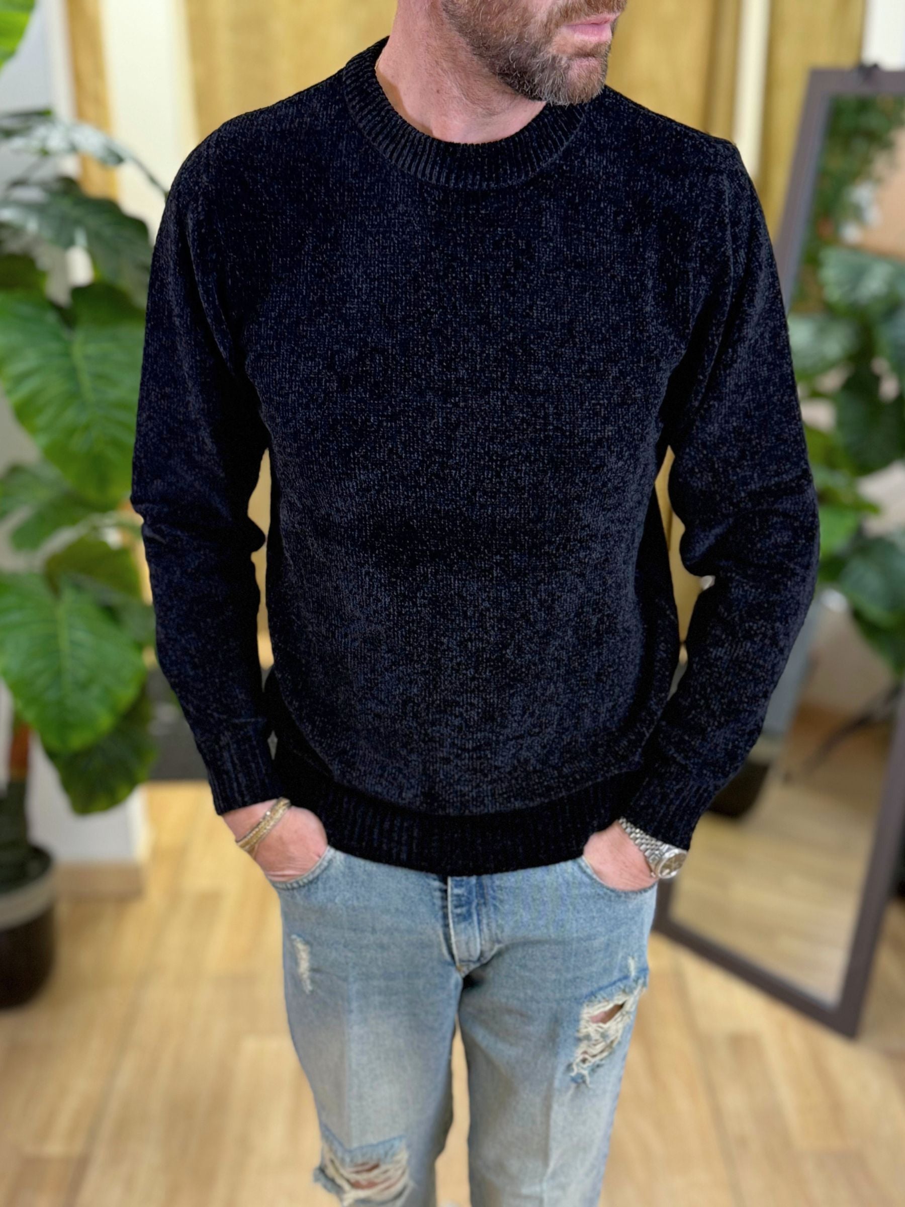 Maglioncino Ciniglia LP Nero