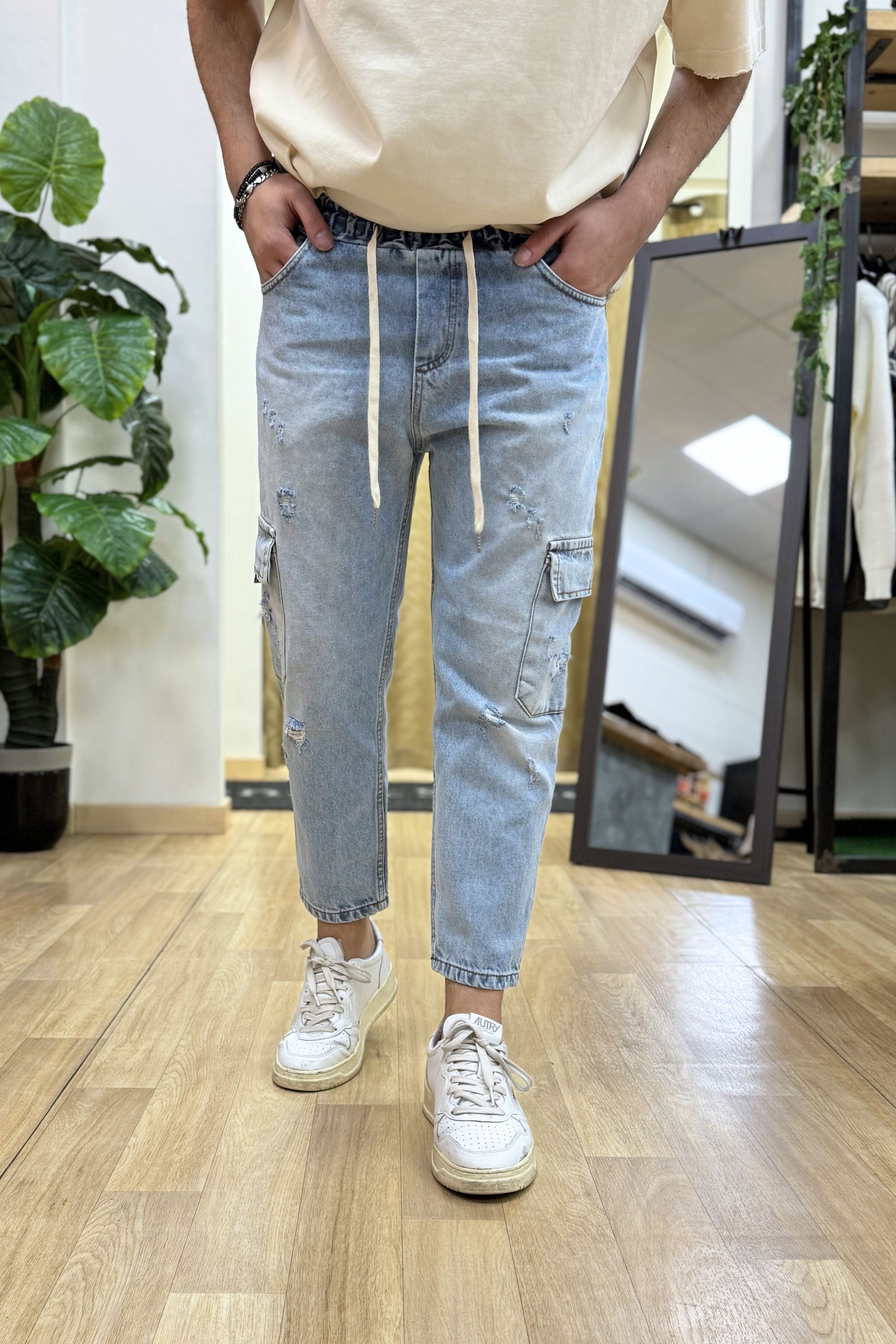 PantaJeans Cargo Strappi