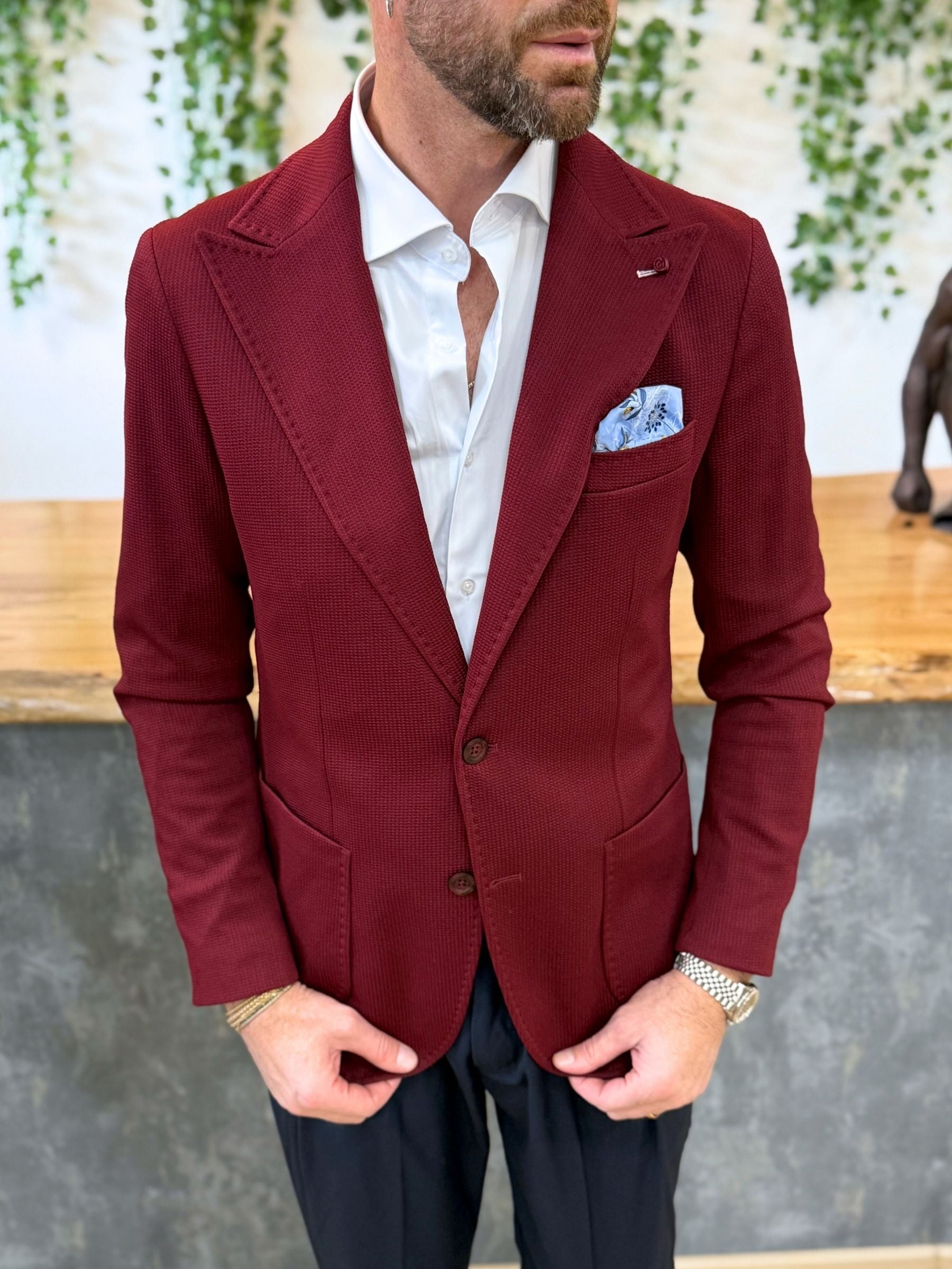 Giacca MonoPetto Osaka Bordeaux