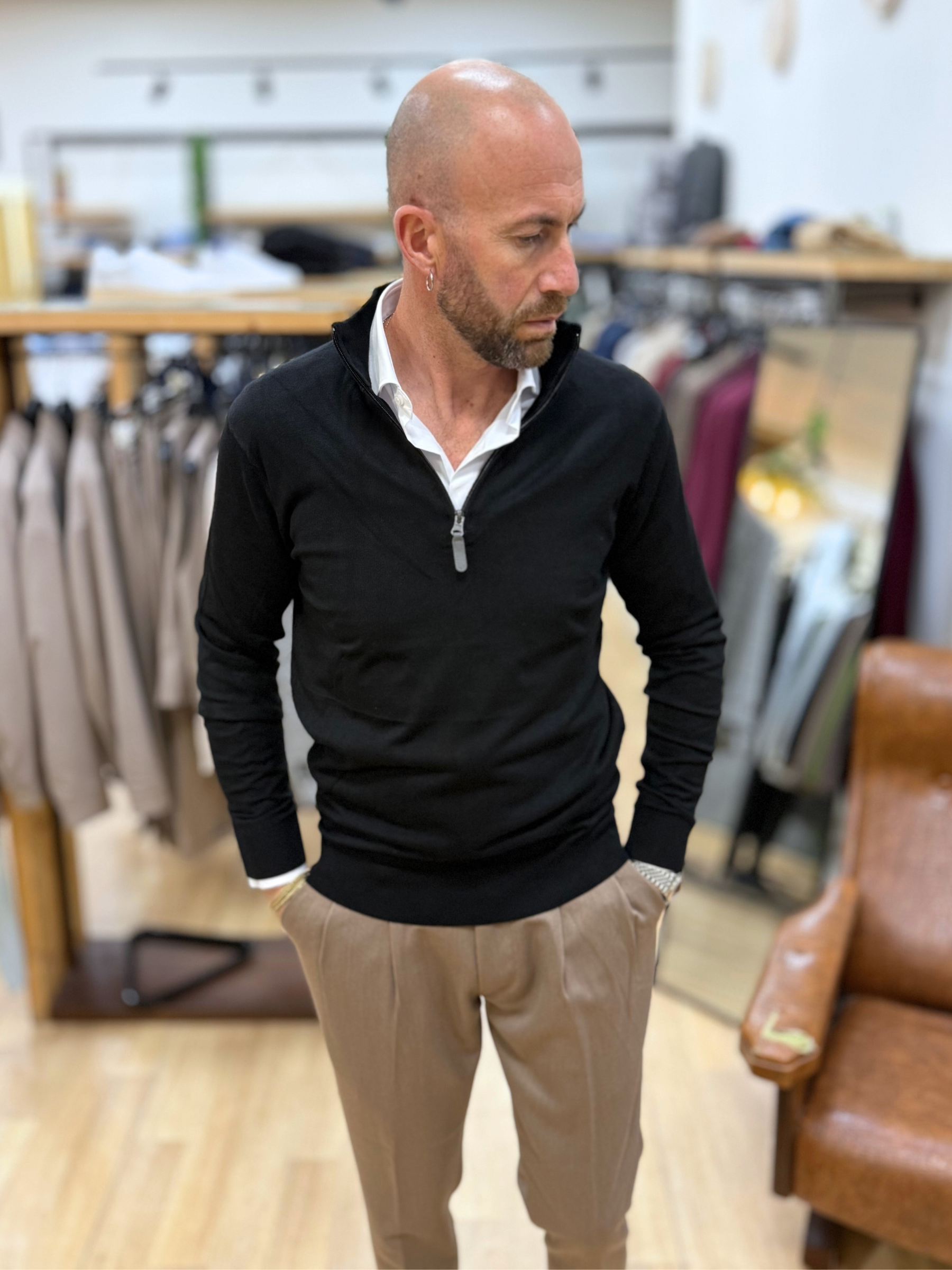 Maglia Serafino Nero