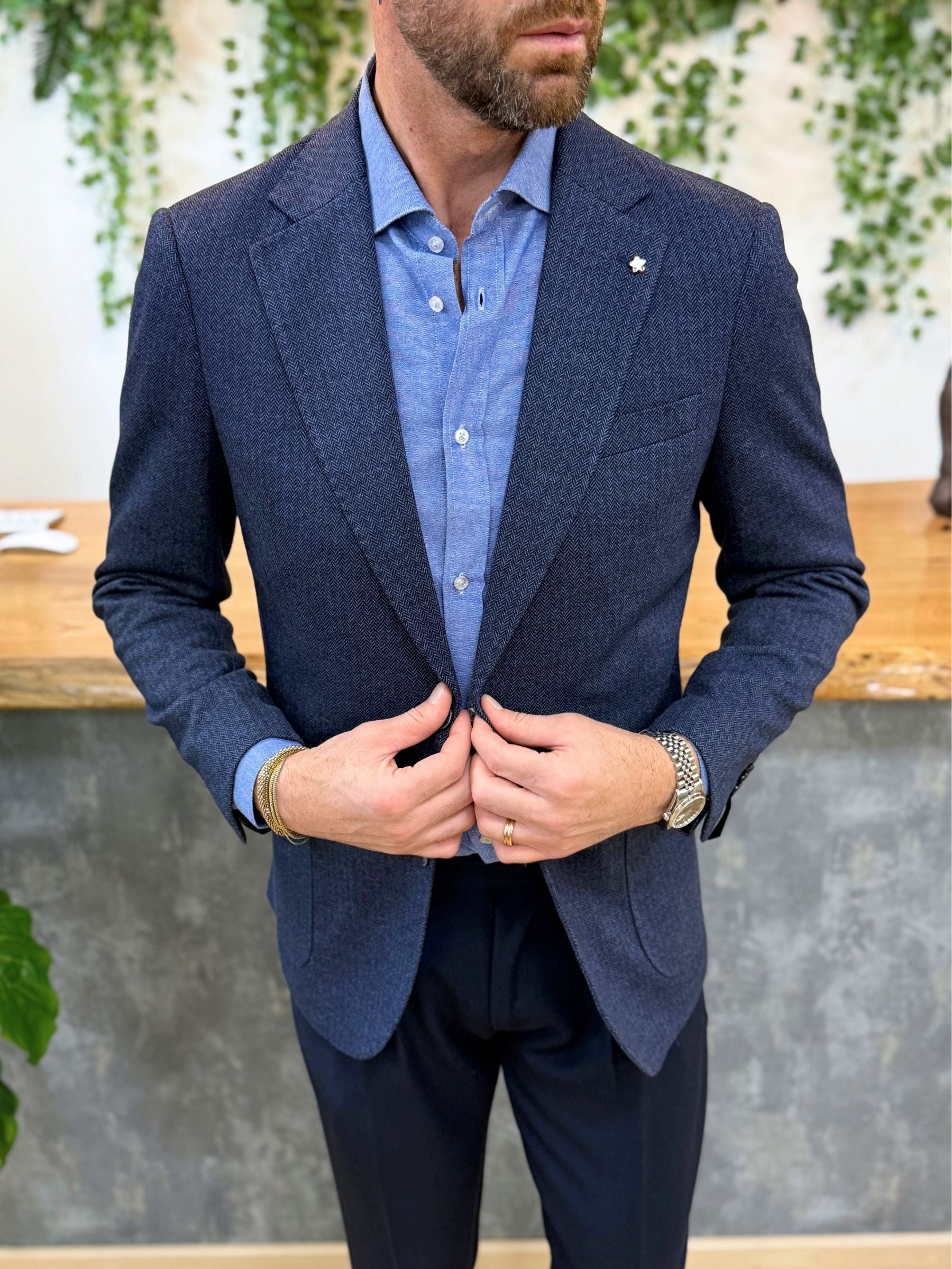 Giacca MonoPetto Gaia Blu