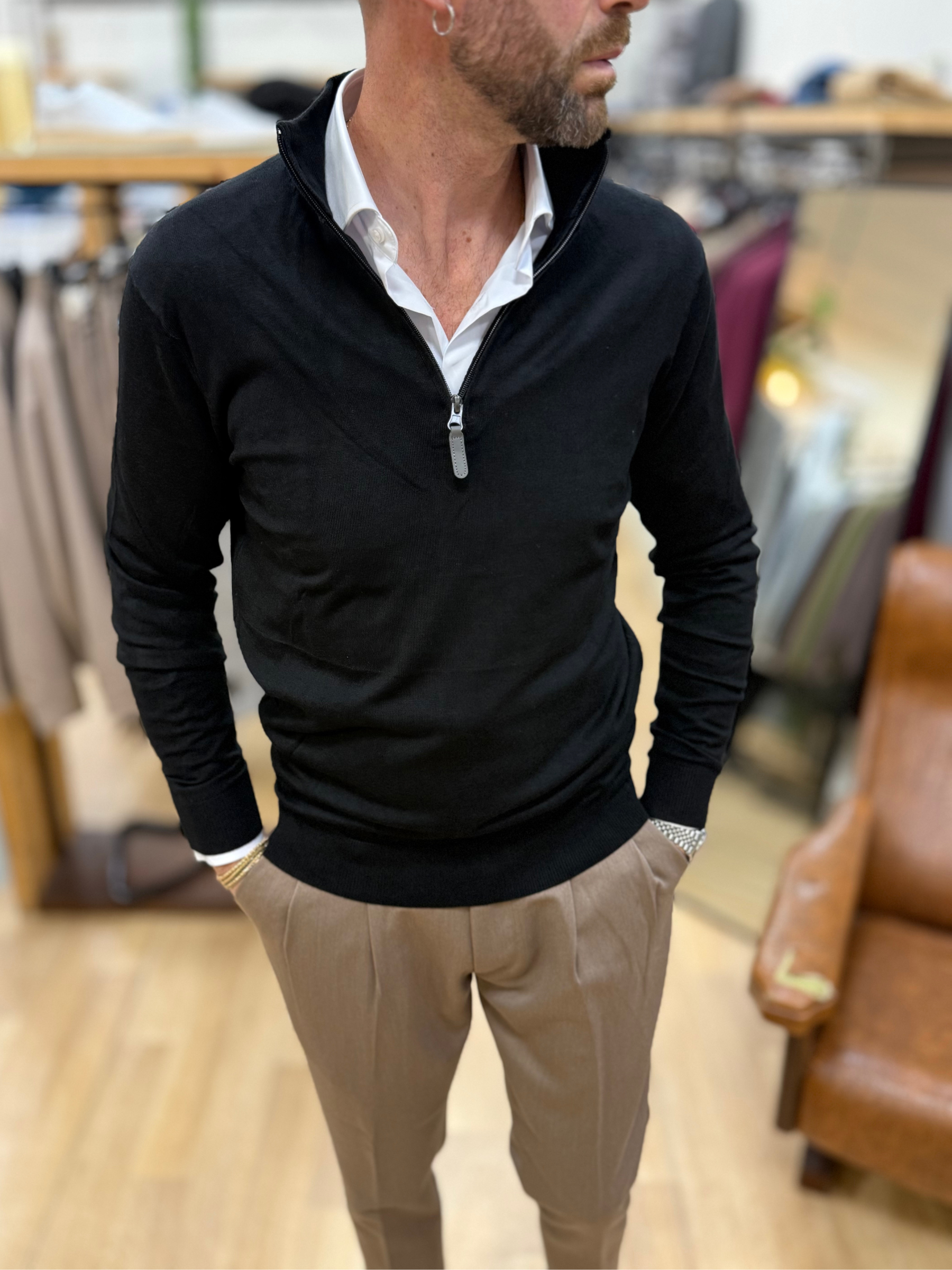 Maglia Serafino Nero