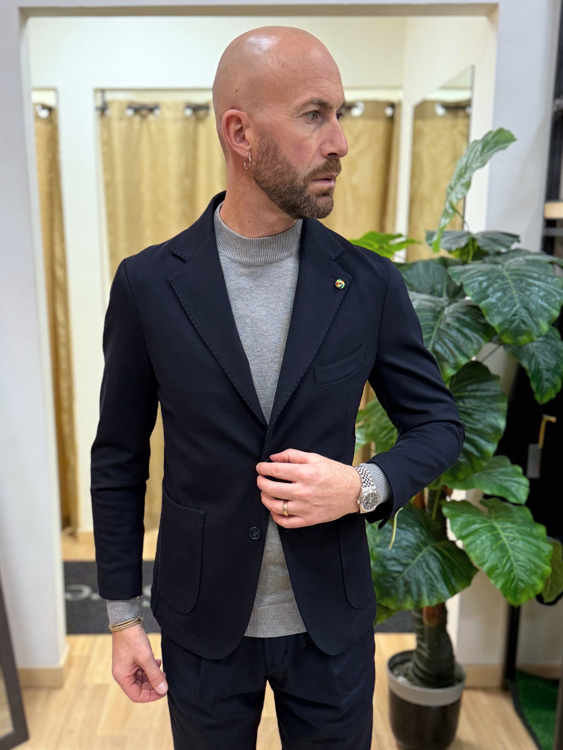 Giacca MonoPetto Napoli Blu