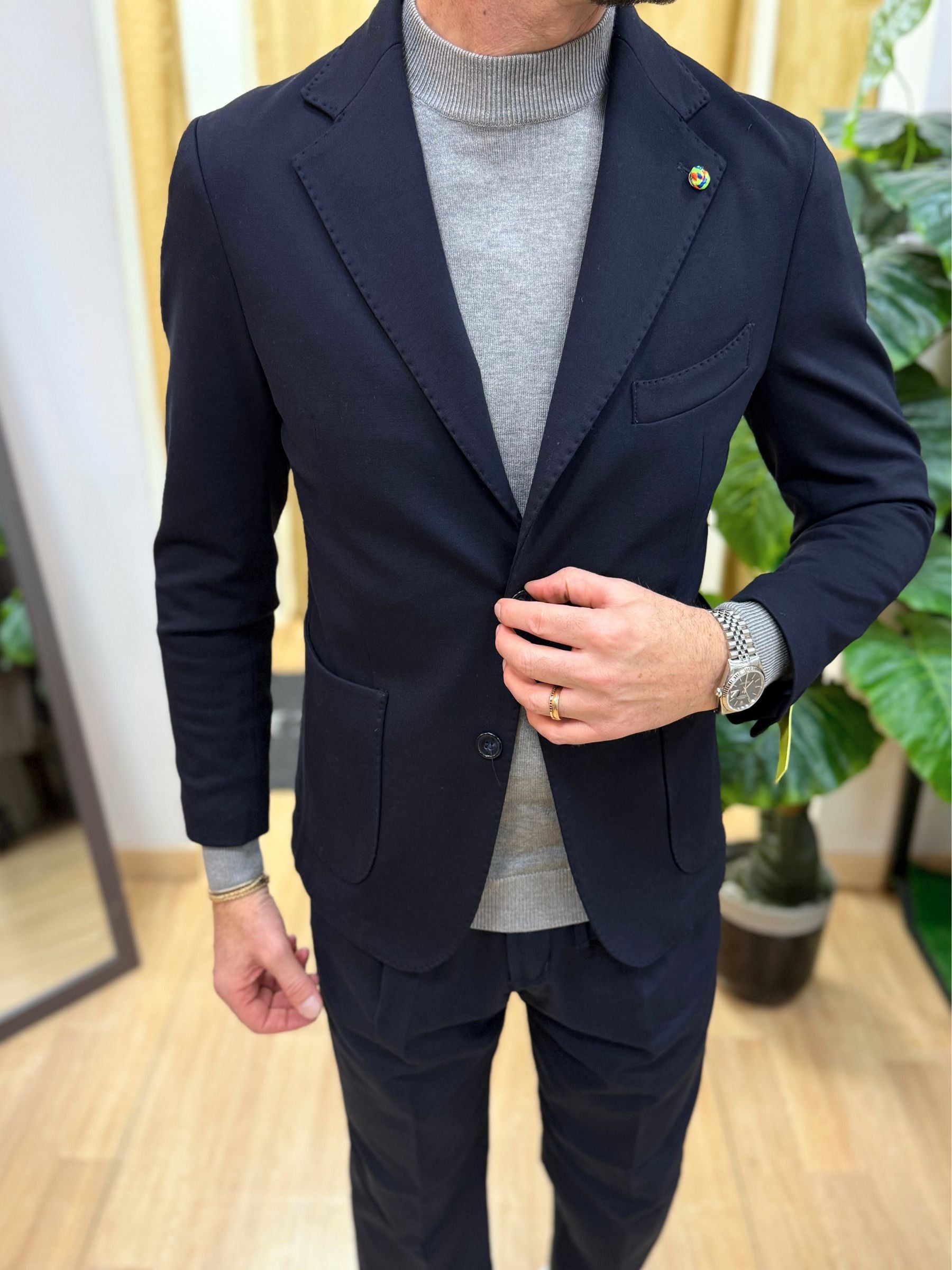 Giacca MonoPetto Napoli Blu