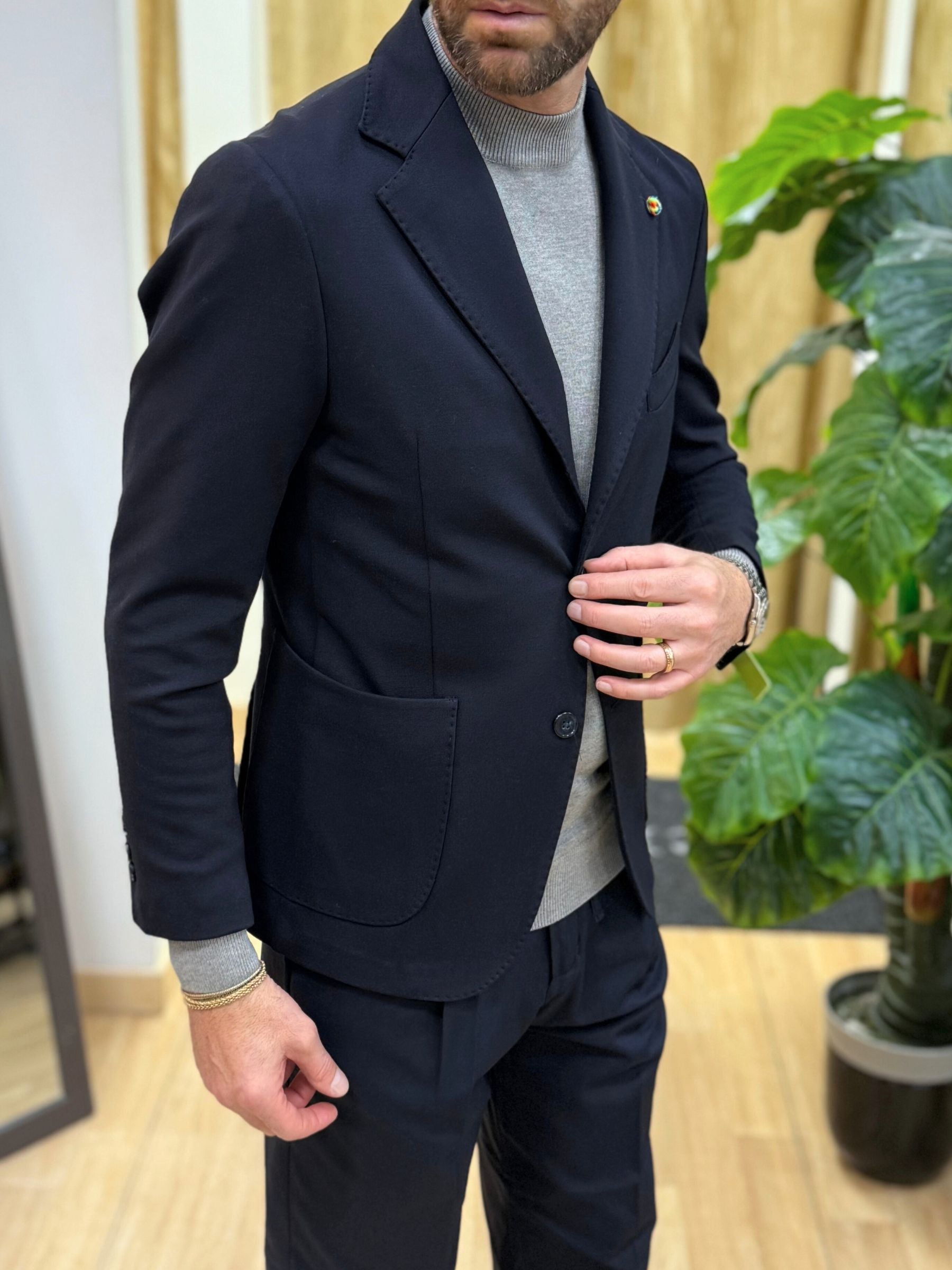 Giacca MonoPetto Napoli Blu