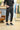 Jeans Nero A Strappi