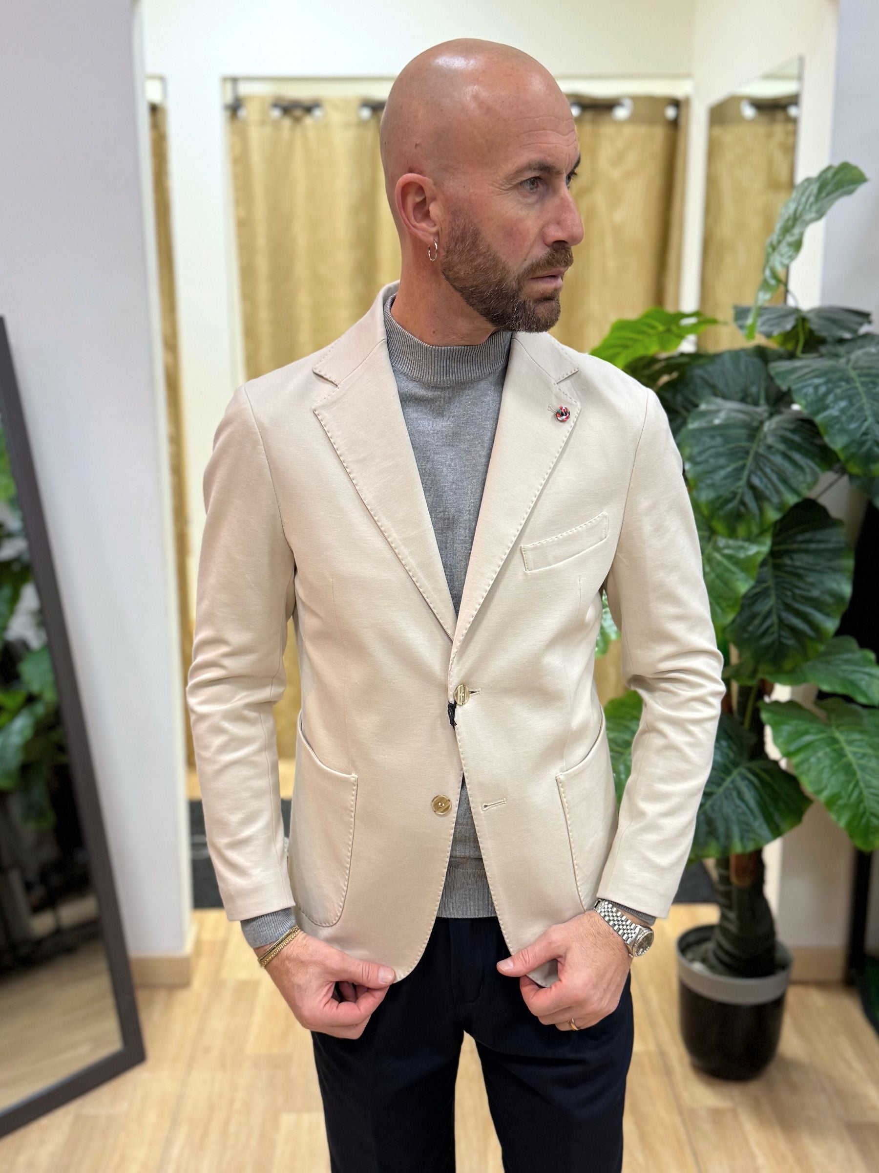 Giacca MonoPetto Napoli Beige