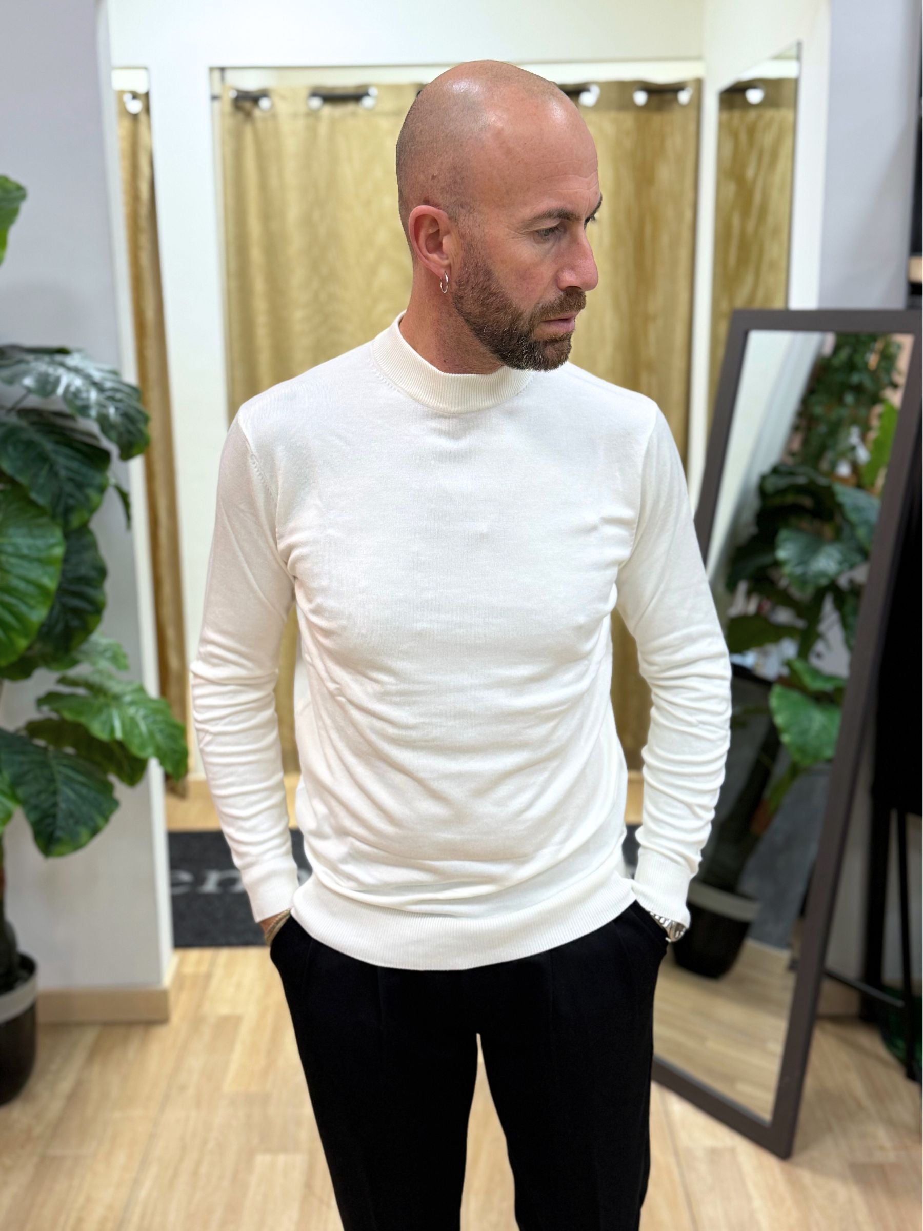 Maglia Lupetto Bianco