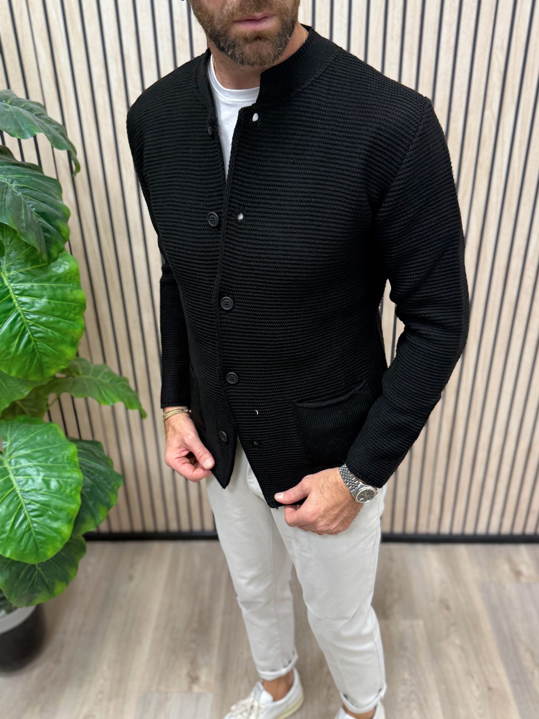 Cardigan Koreano Nero