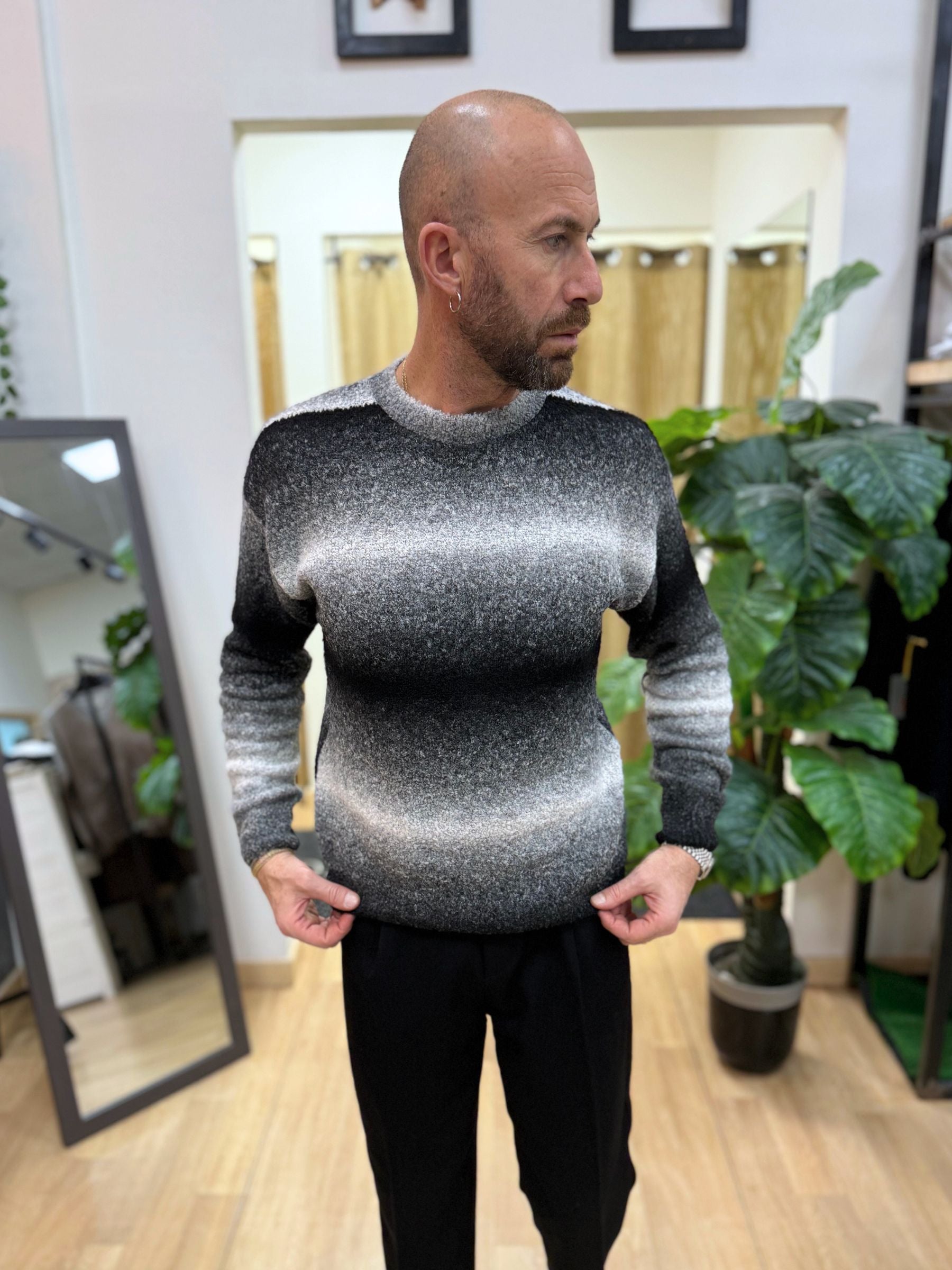 Maglioncino Bouclè Nero