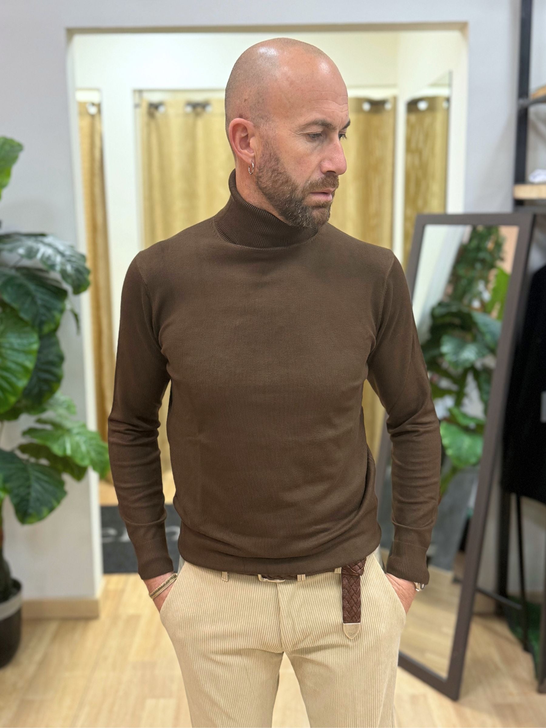 Maglia ColloAlto Marrone