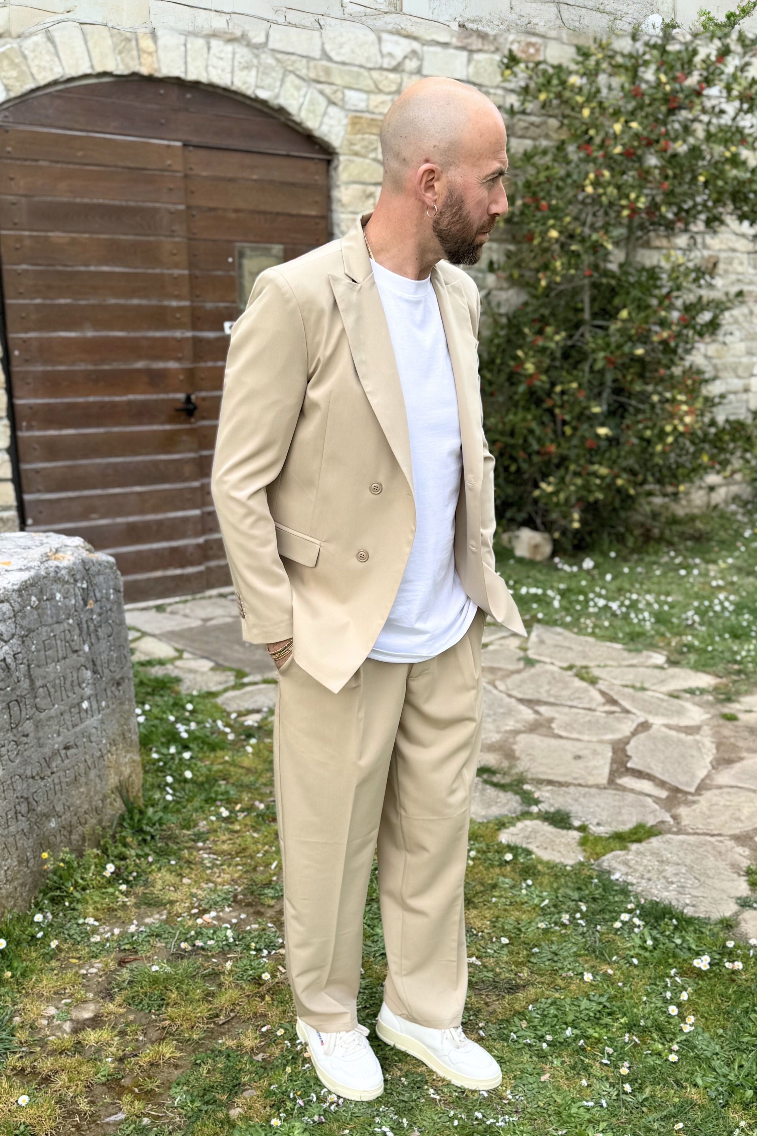Abito DoppioPetto Lose-Fit Beige