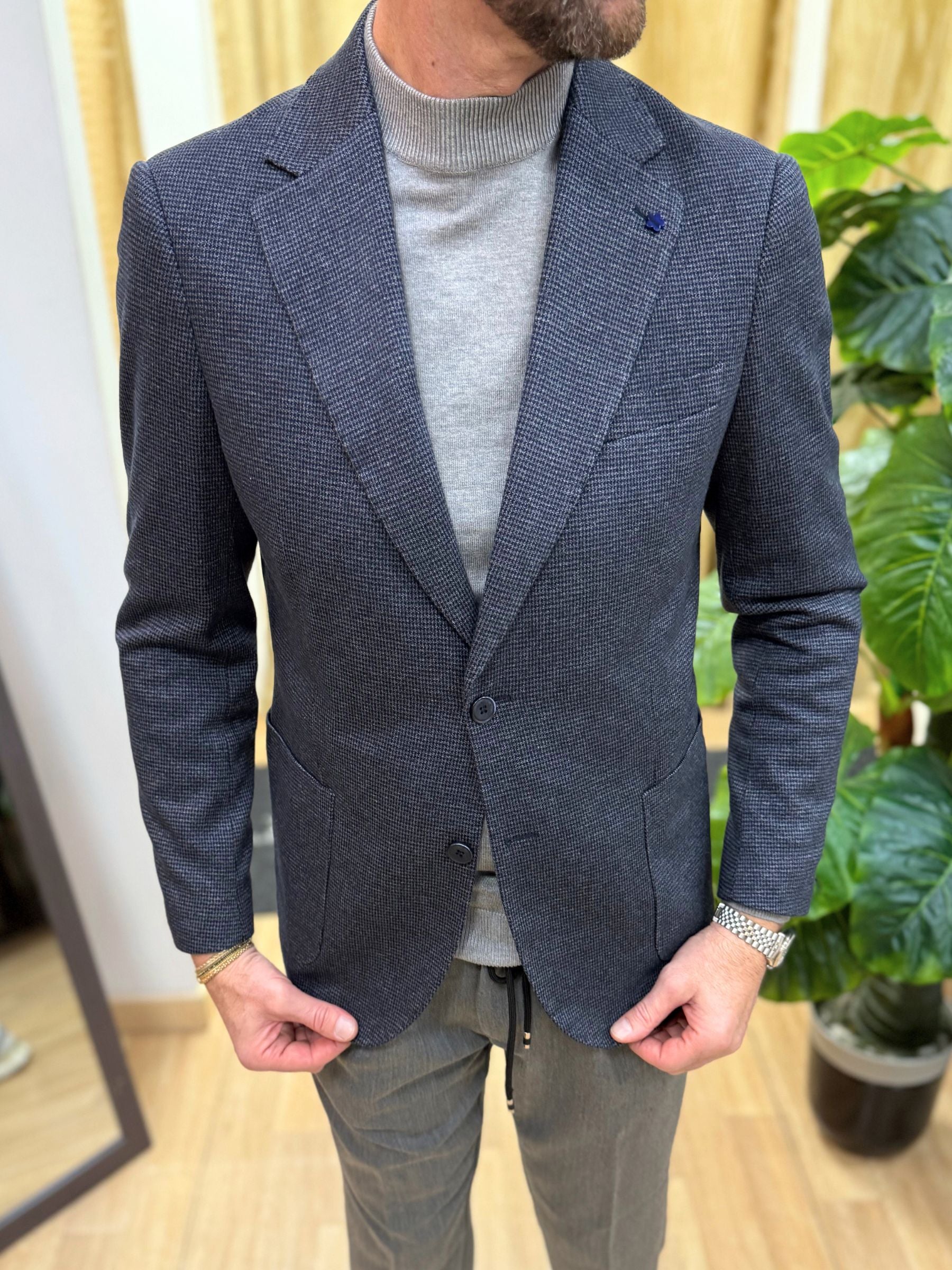 Giacca MonoPetto Luc Blu