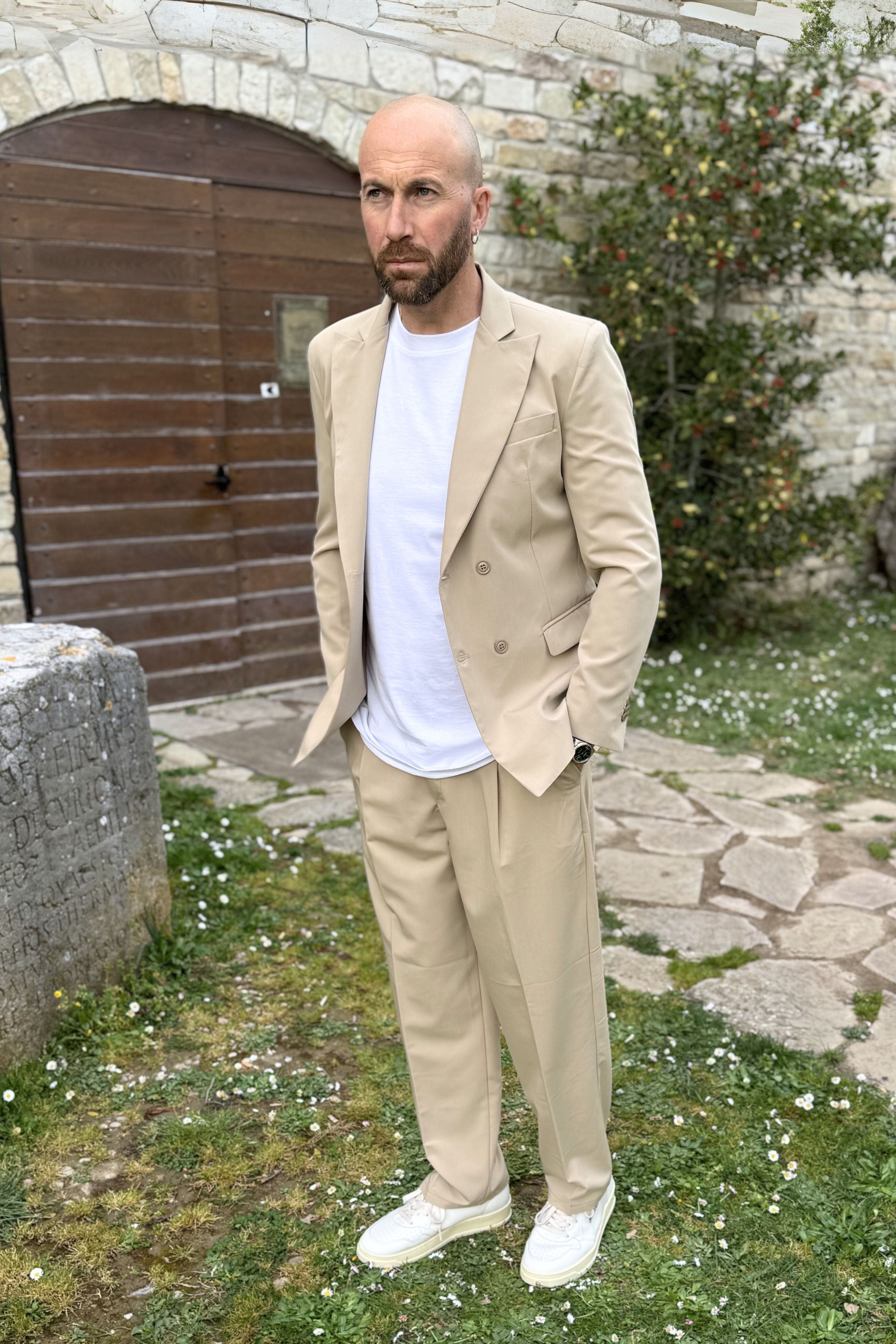 Abito DoppioPetto Lose-Fit Beige