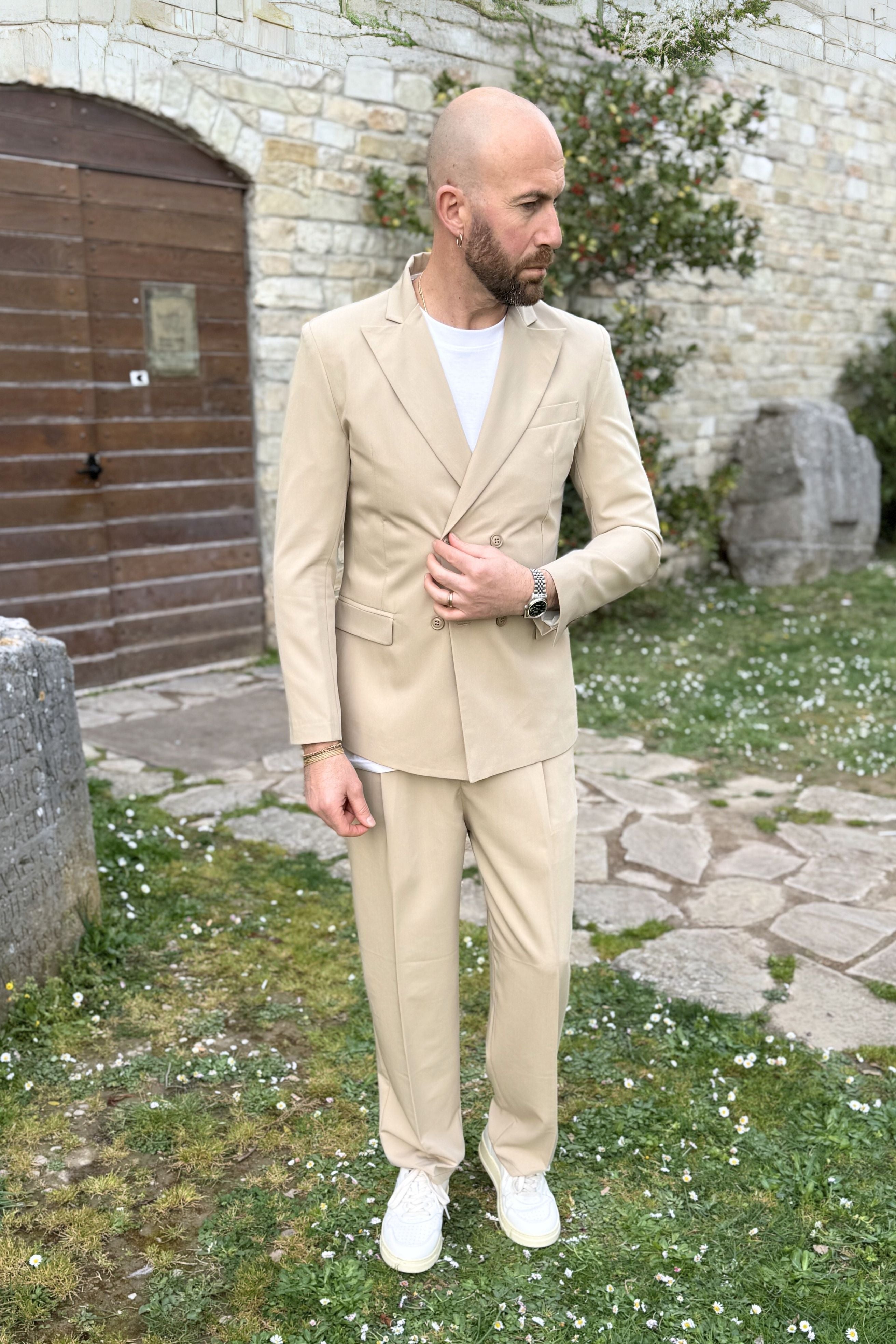 Abito DoppioPetto Lose-Fit Beige