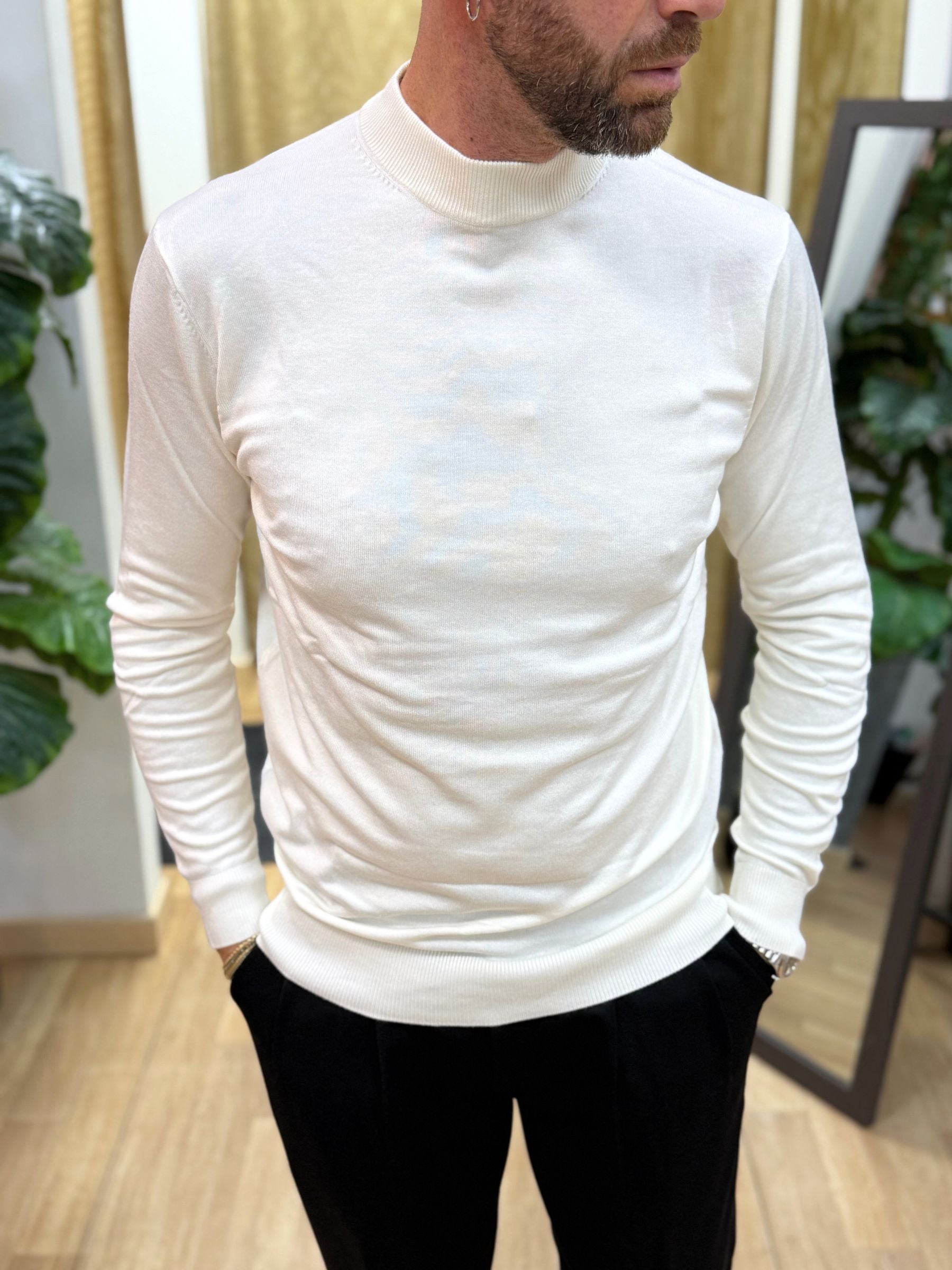 Maglia Lupetto Bianco