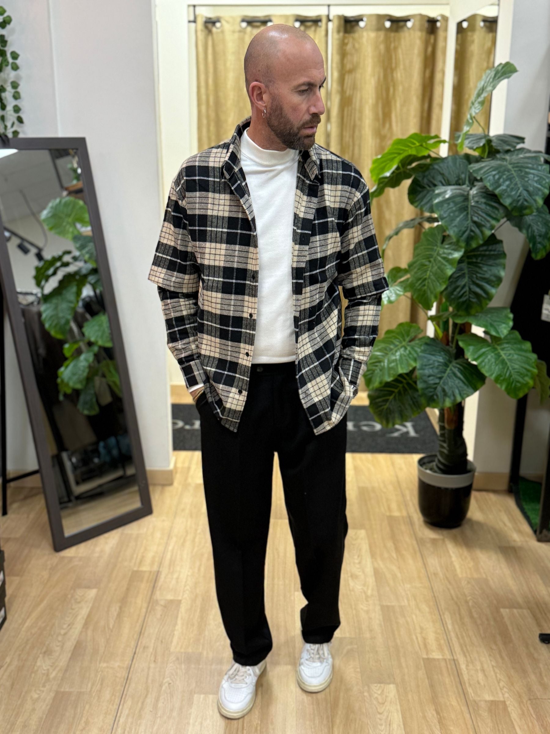 Camicione Scozzese Nero