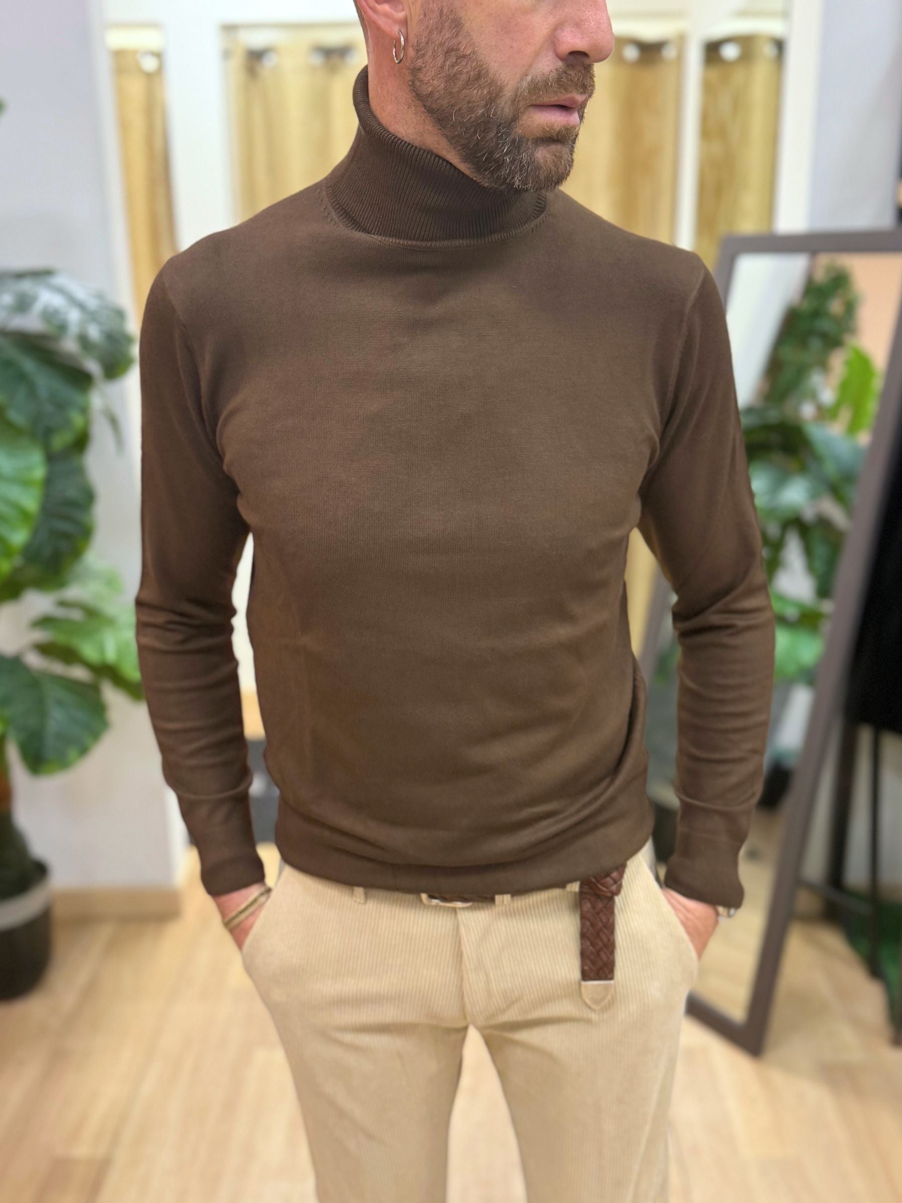 Maglia ColloAlto Marrone