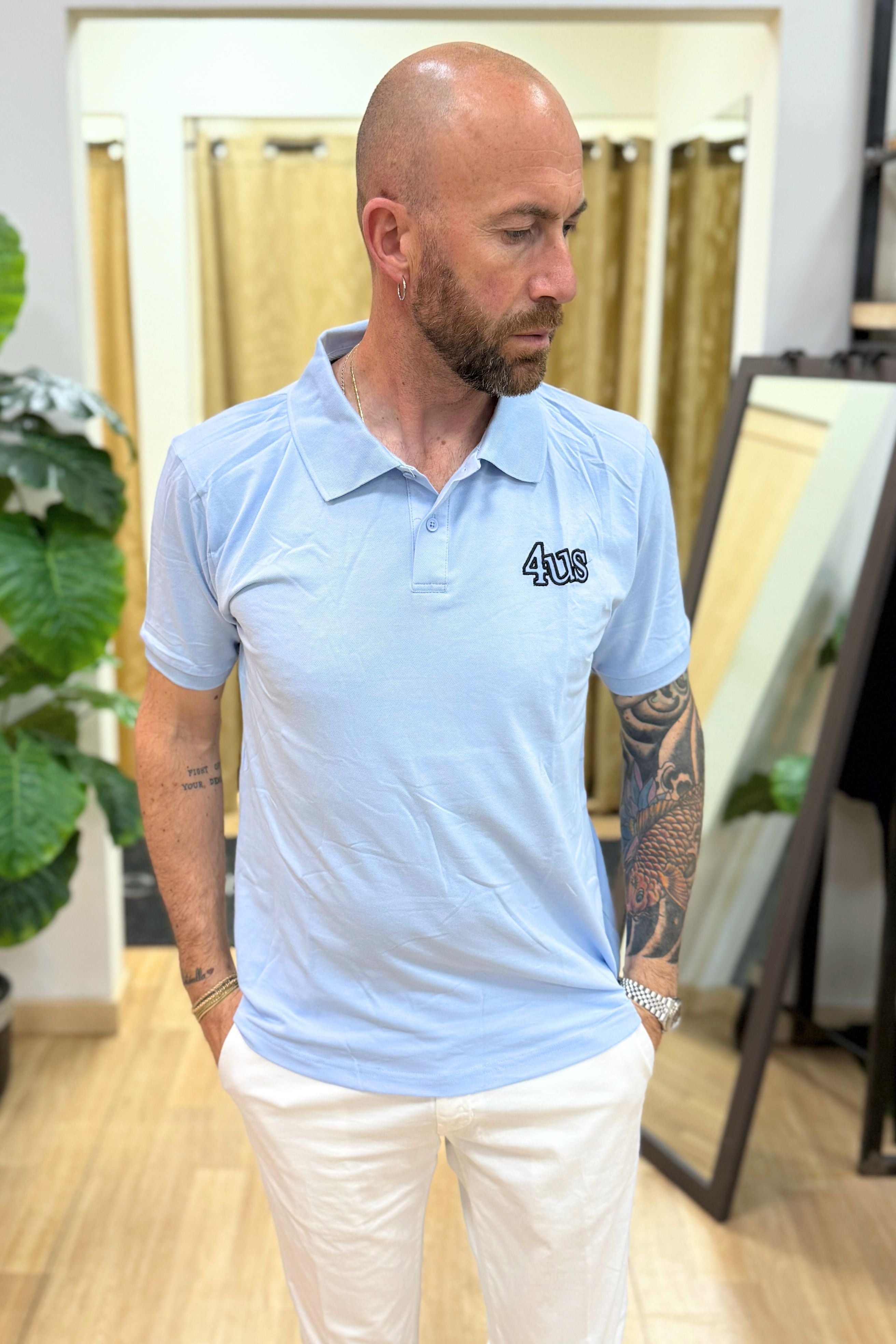 Polo Basic 4US Celeste
