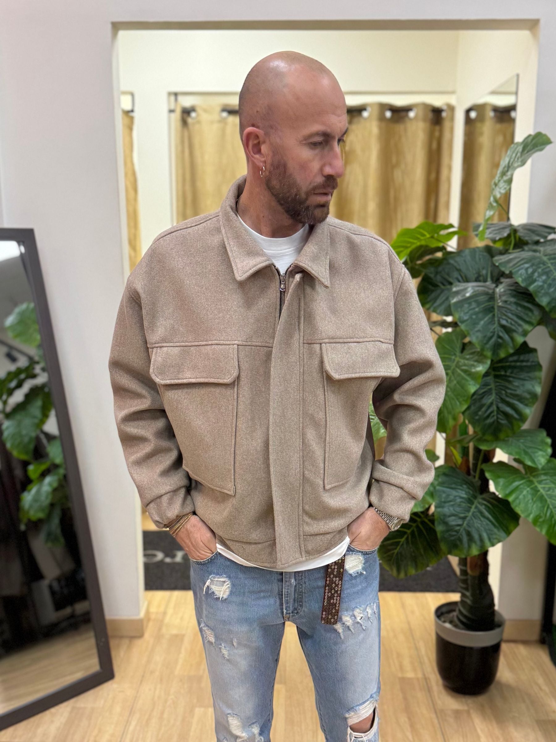 Giubbino Panno London Tortora