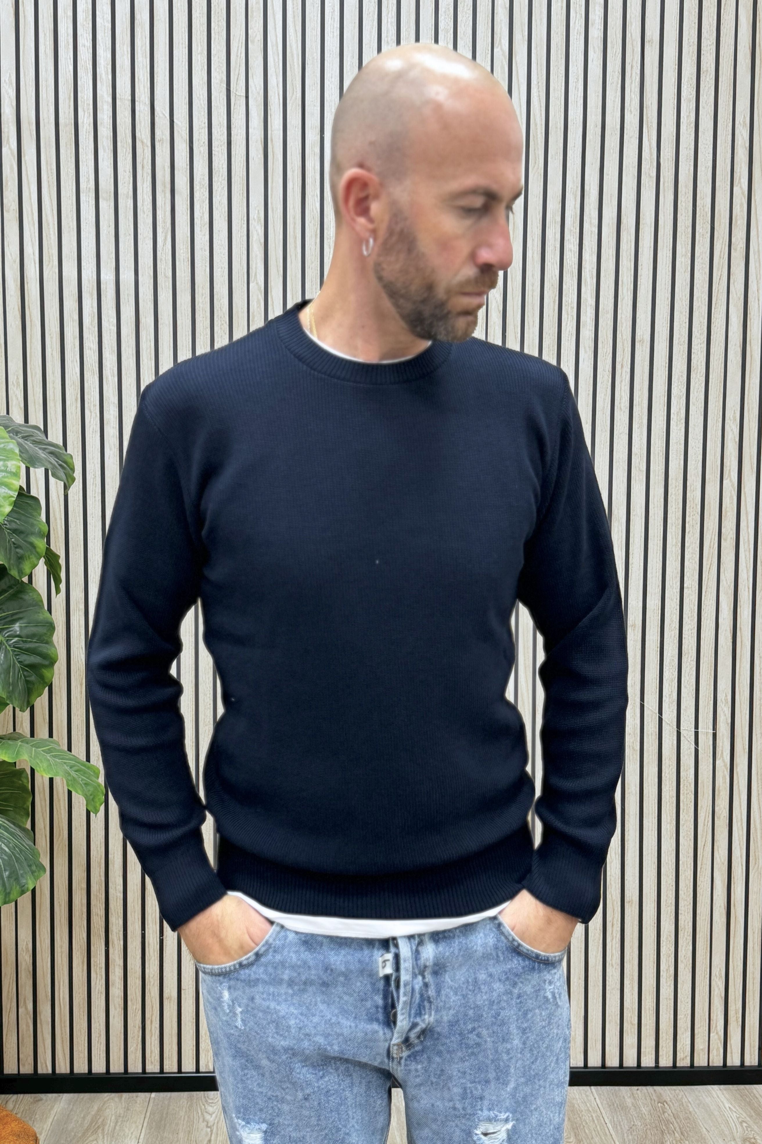 Maglioncino GiroGola In Filo MF 2.0 Blu