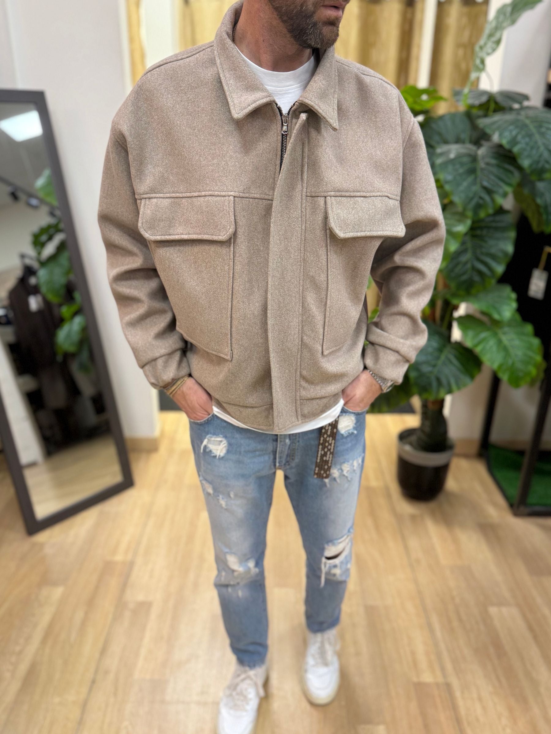 Giubbino Panno London Tortora