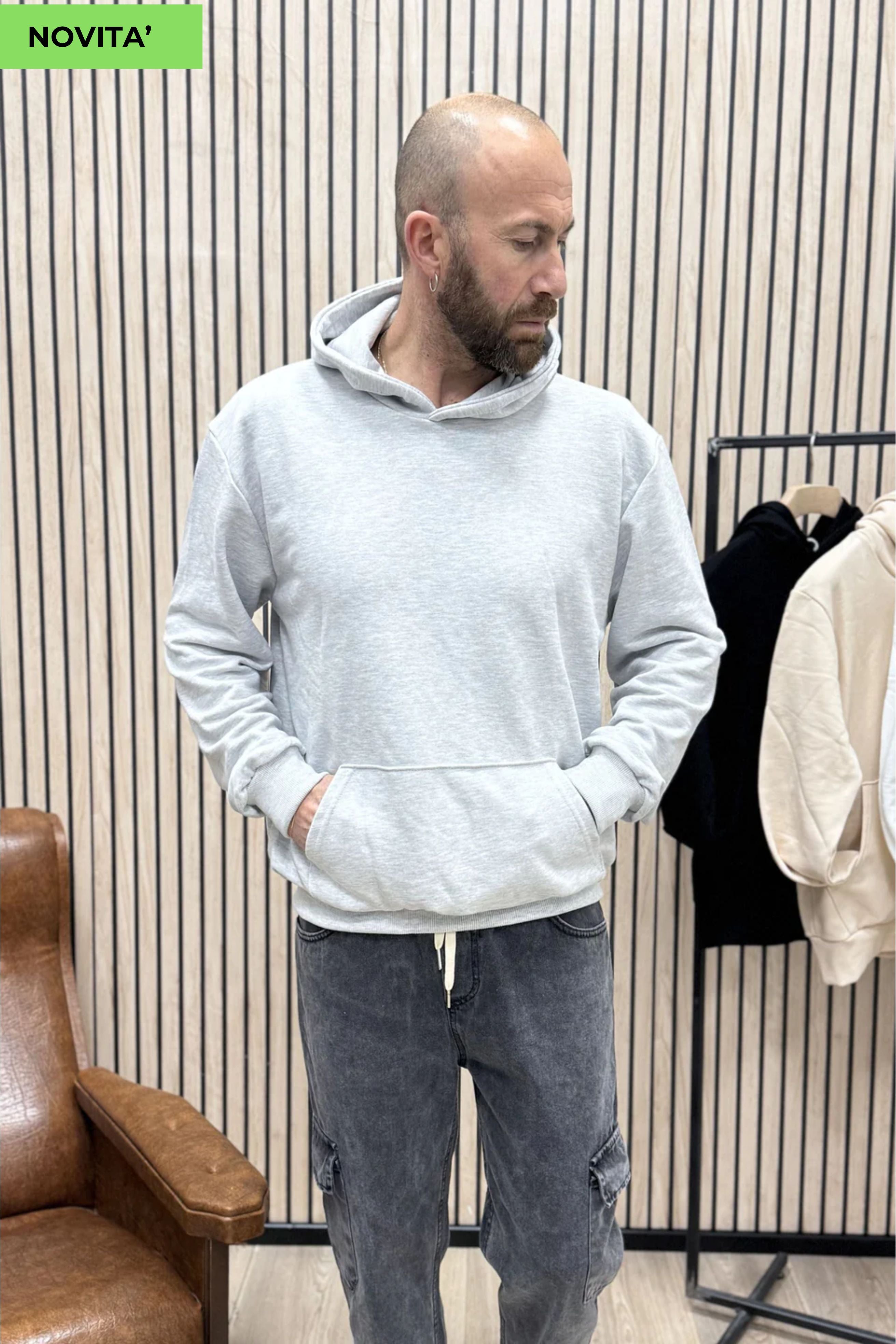 Felpa Boxy-Fit Summer25 Grigio