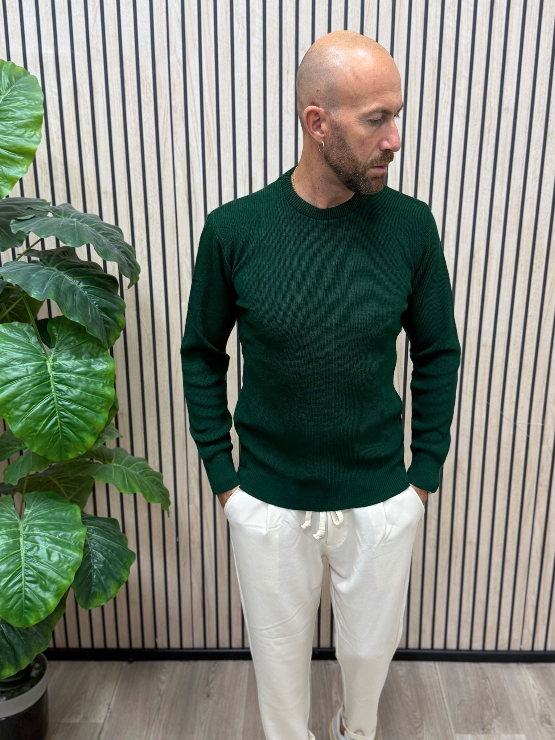 Maglioncino GiroGola In Filo MF 2.0 Verde Gucci