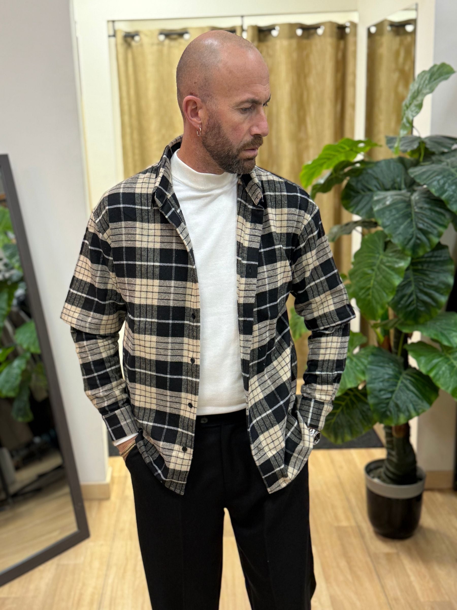 Camicione Scozzese Nero