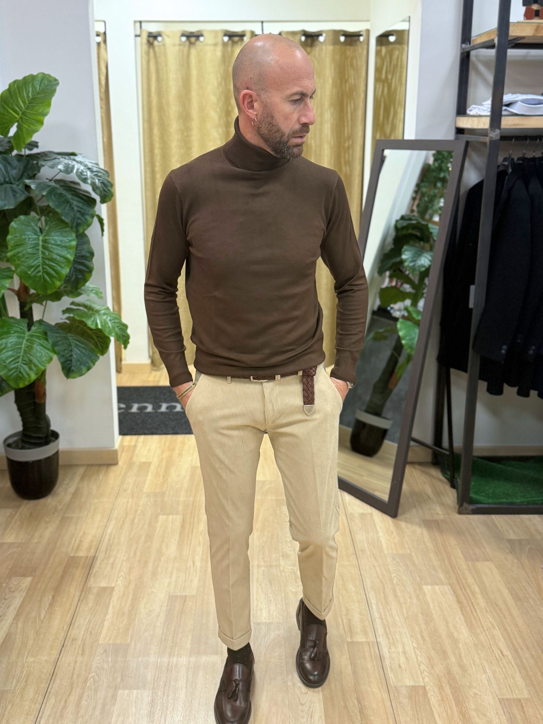 Maglia ColloAlto Marrone