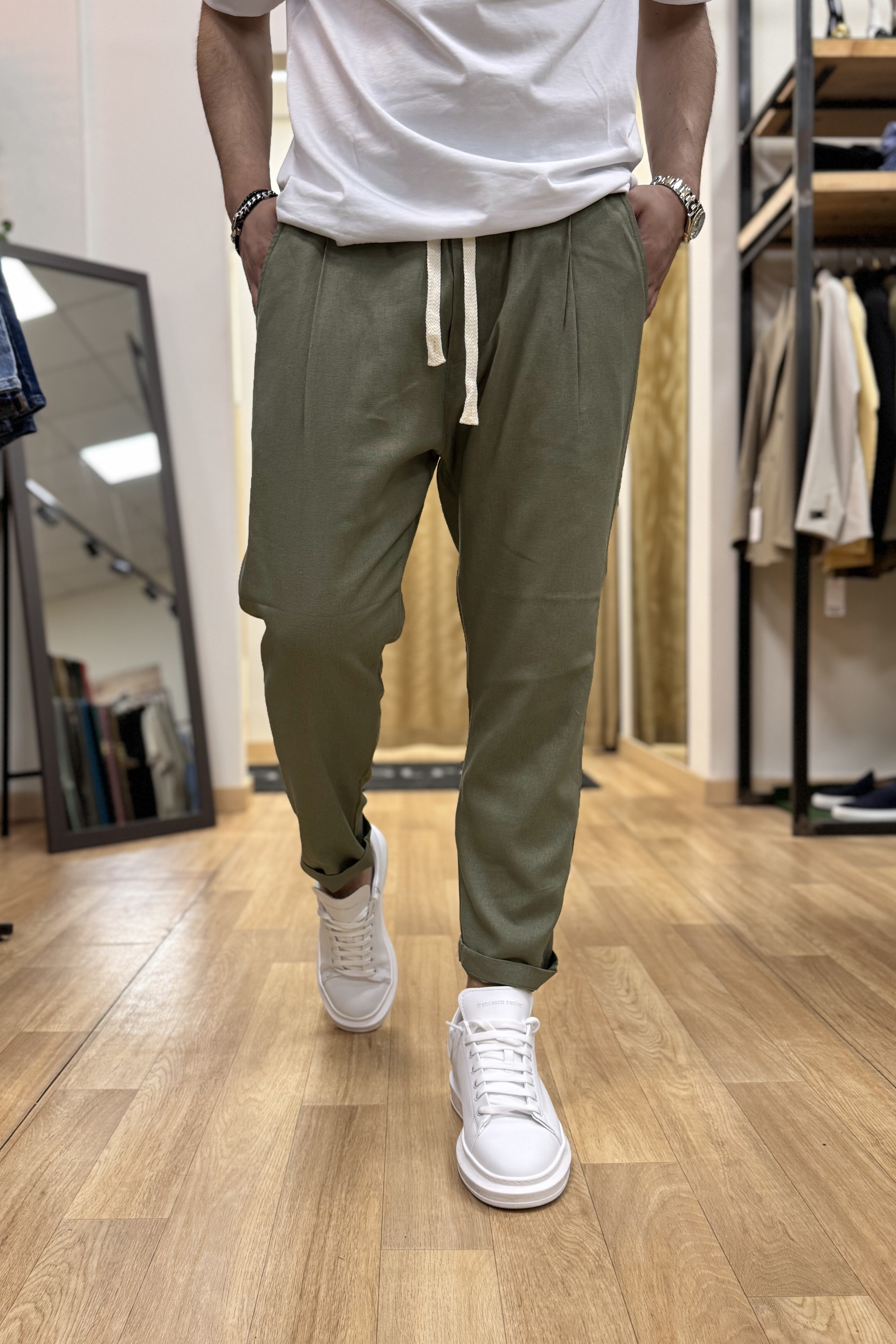Pantalaccio Rio In Lino Verdone