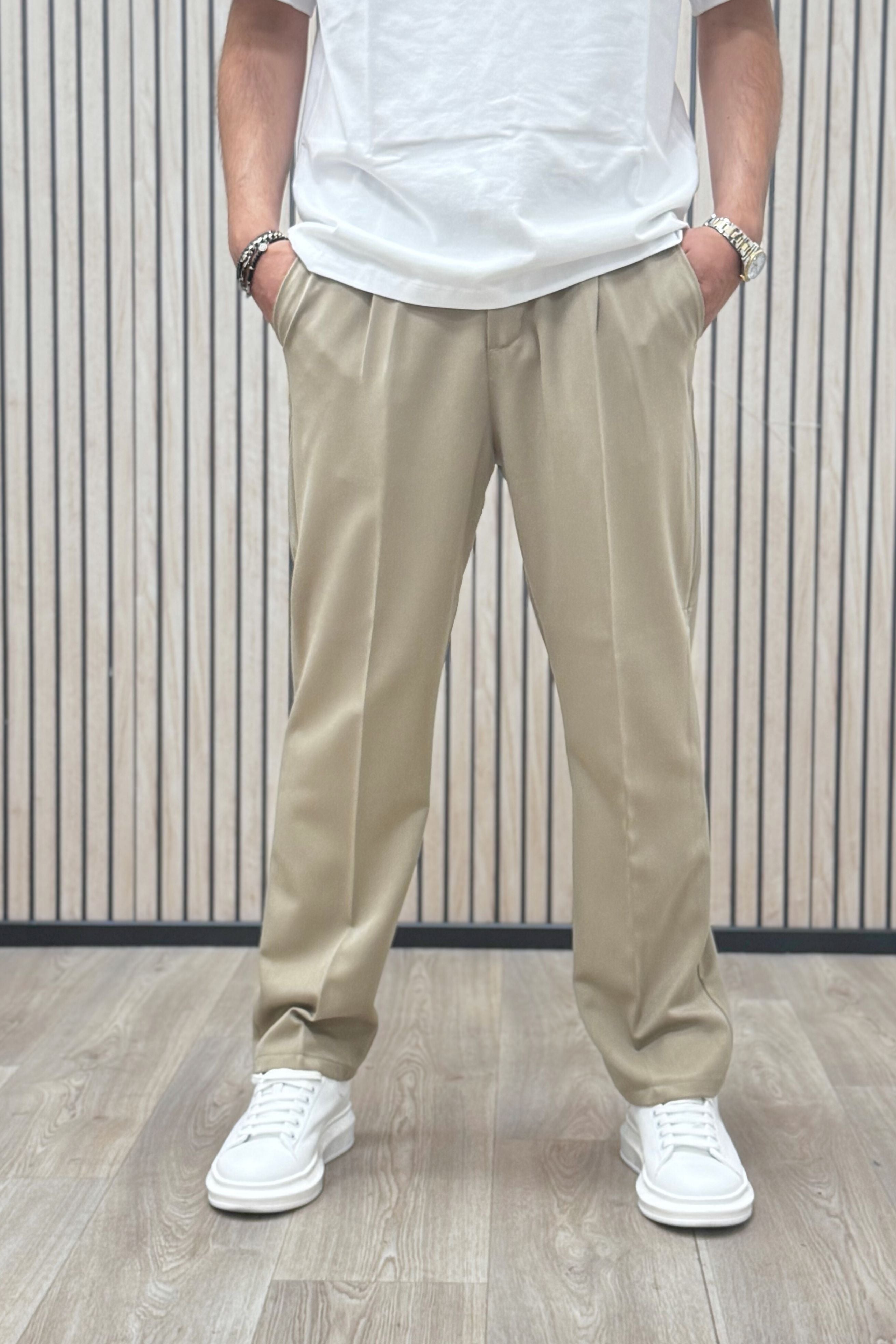 Pantalone Fondo Largo 2.0 Beige