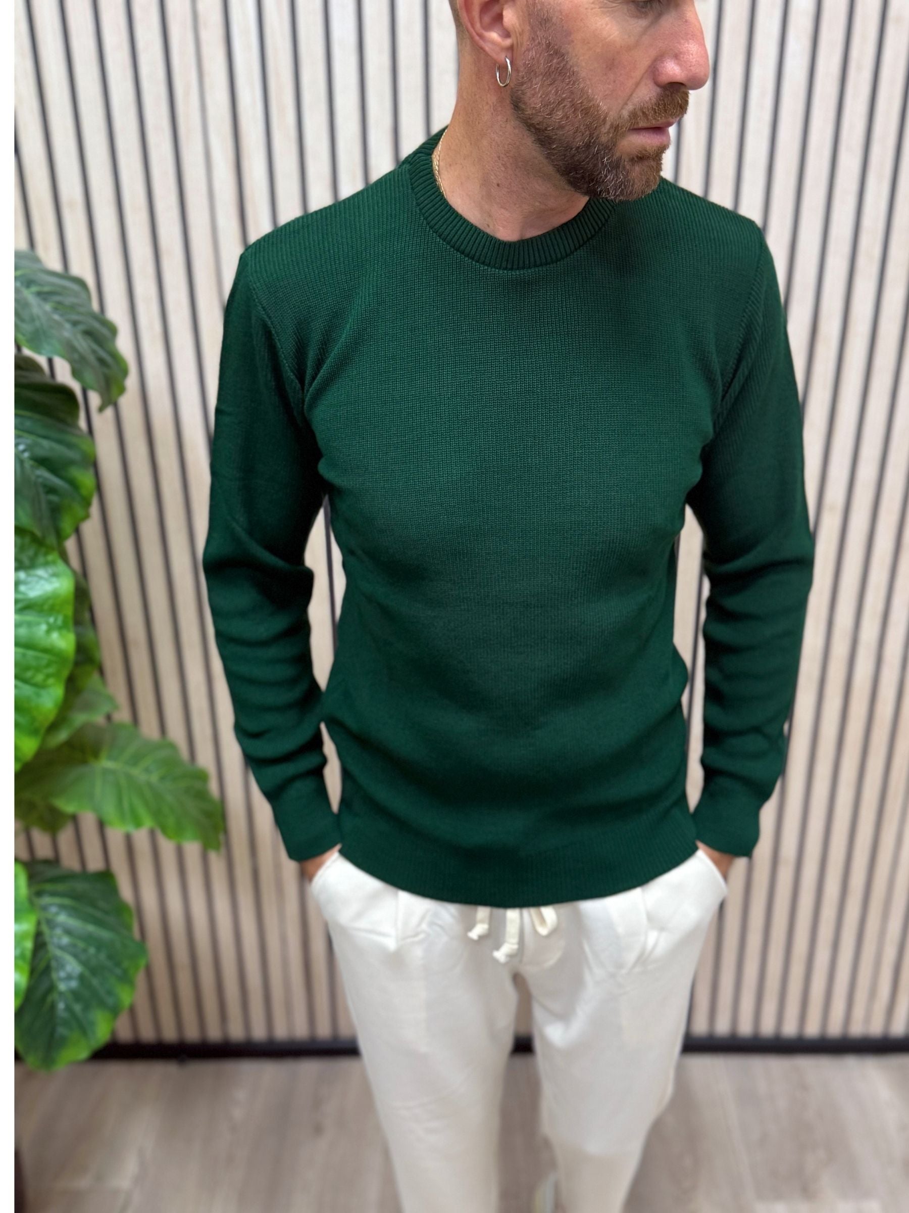 Maglioncino GiroGola In Filo MF 2.0 Verde Gucci