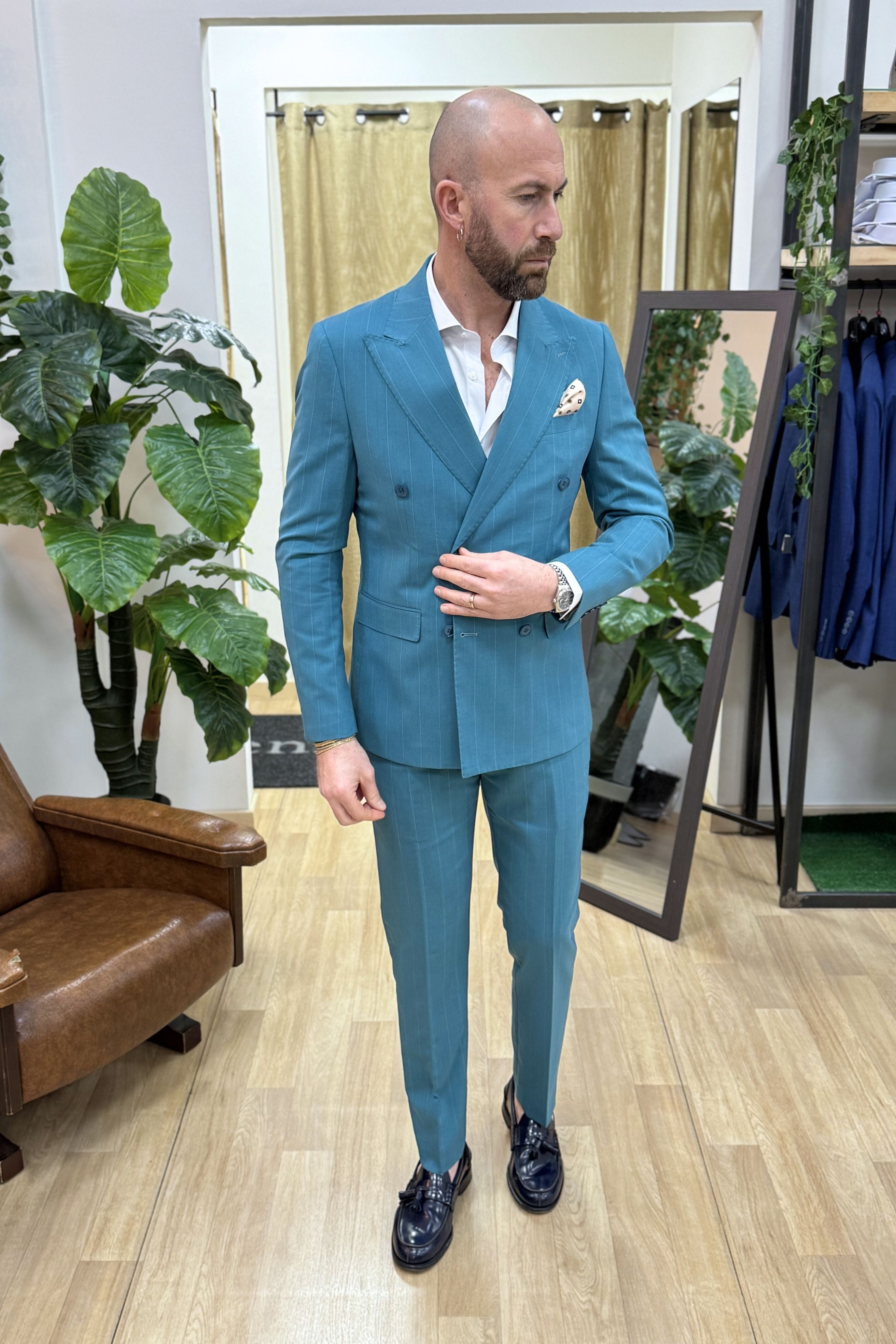 Abito DoppioPetto Gessato Tiffany