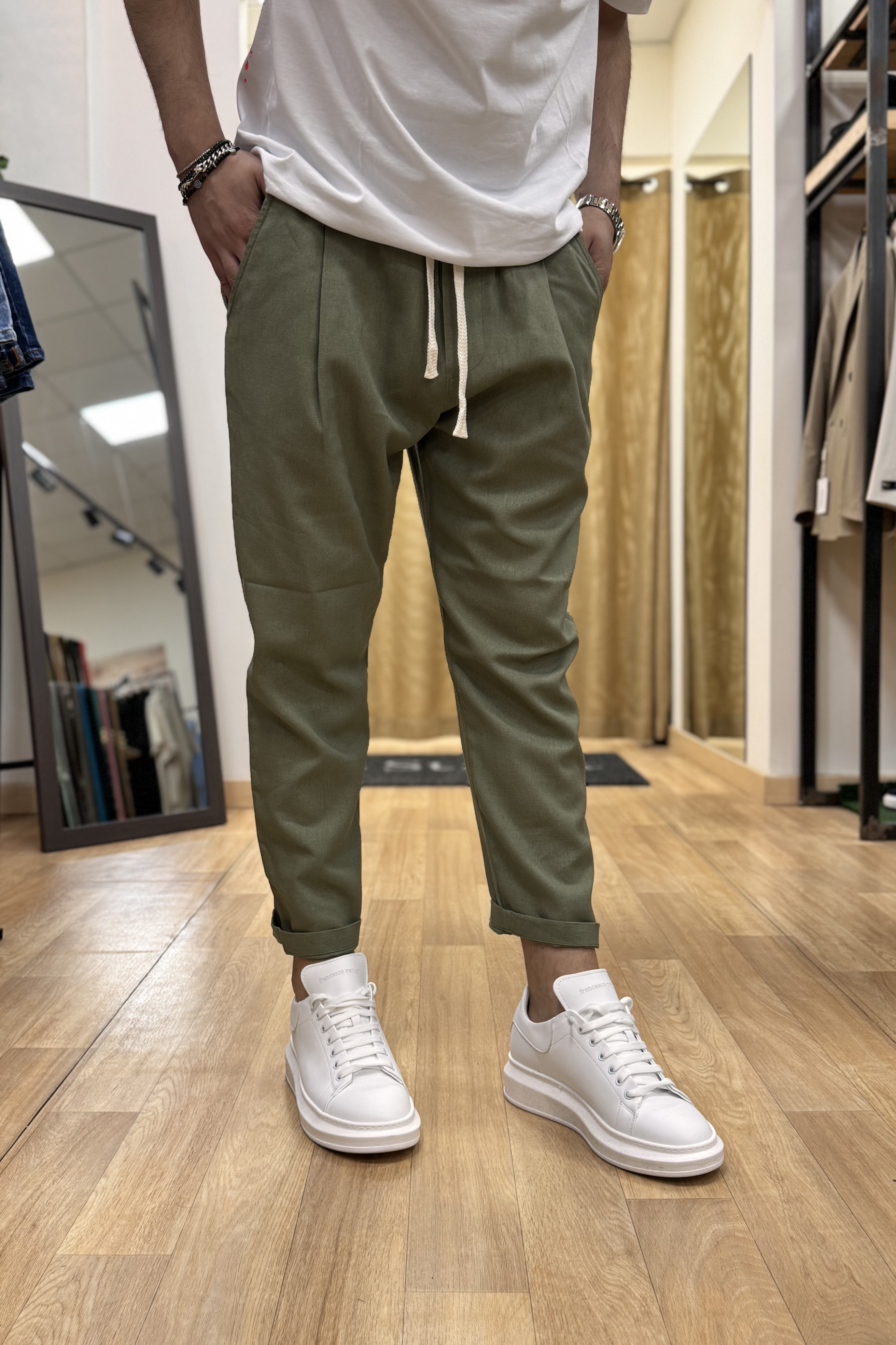 Pantalaccio Rio In Lino Verdone