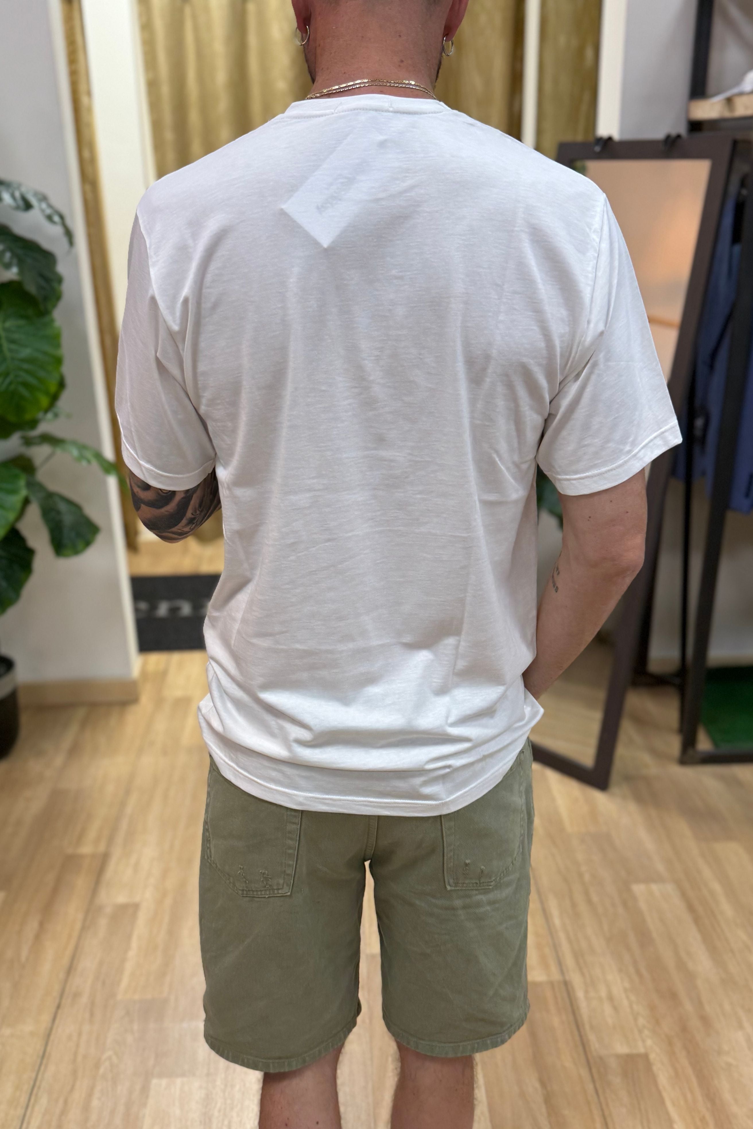 T-Shirt RT Con Taschino Bianco