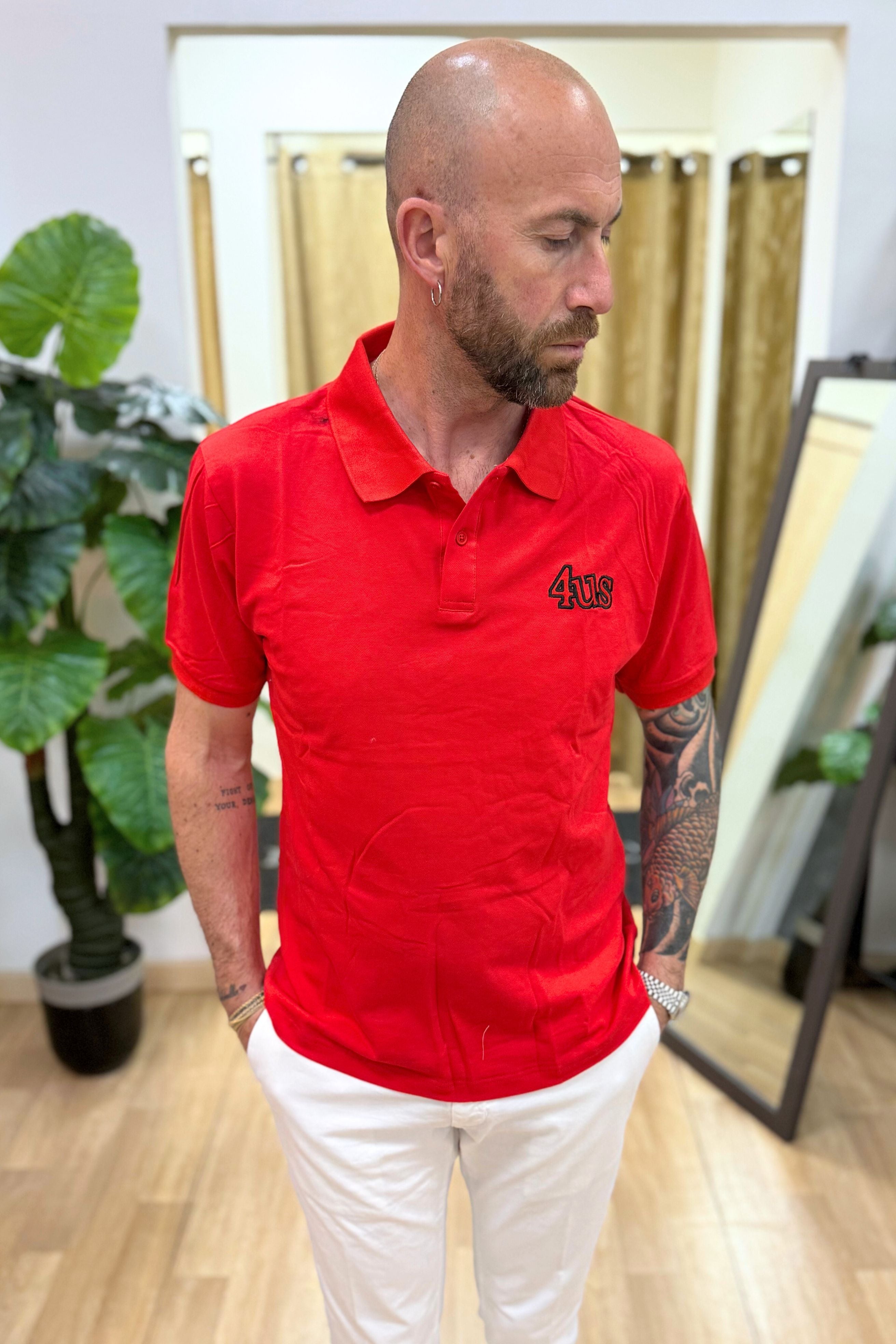 Polo Basic 4US Rosso