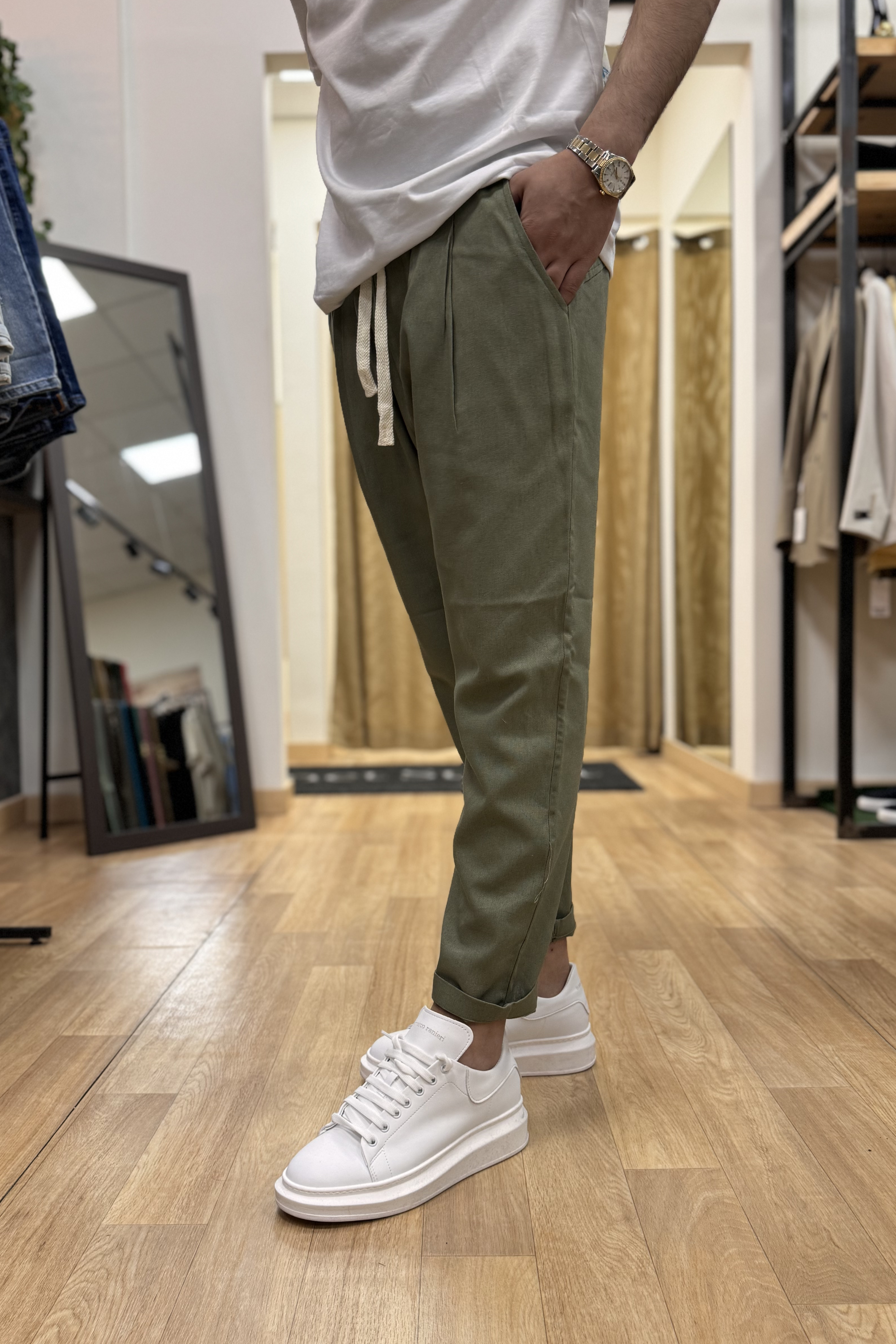 Pantalaccio Rio In Lino Verdone